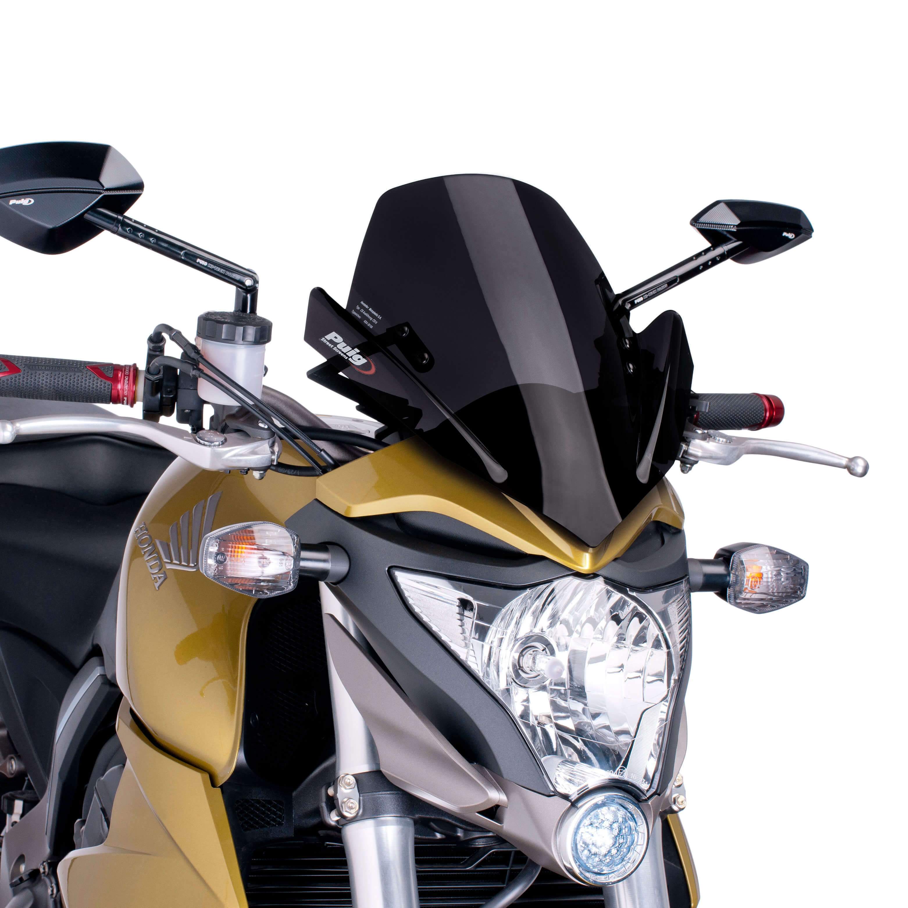 Puig Sport Screen | Black (Opaque) | Honda CB 1000 R 2011>2017-Screens-Pyramid Motorcycle Accessories