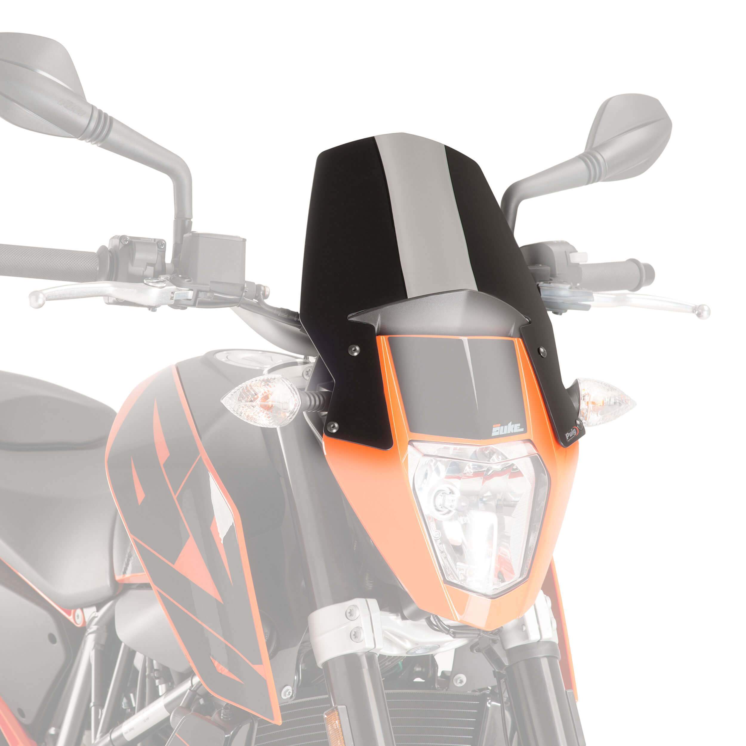 Puig Sport Screen | Black (Opaque) | KTM 690 Duke R 2012>2017 -   Pyramid Motorcycle Accessories
