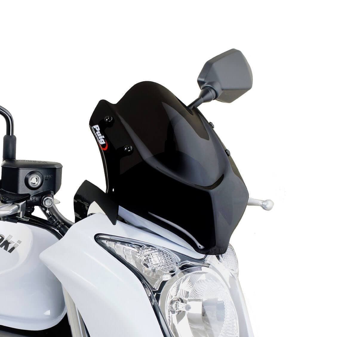 Puig Sport Screen | Black (Opaque) | Kawasaki ER-6N 2009>2011-Screens-Pyramid Motorcycle Accessories