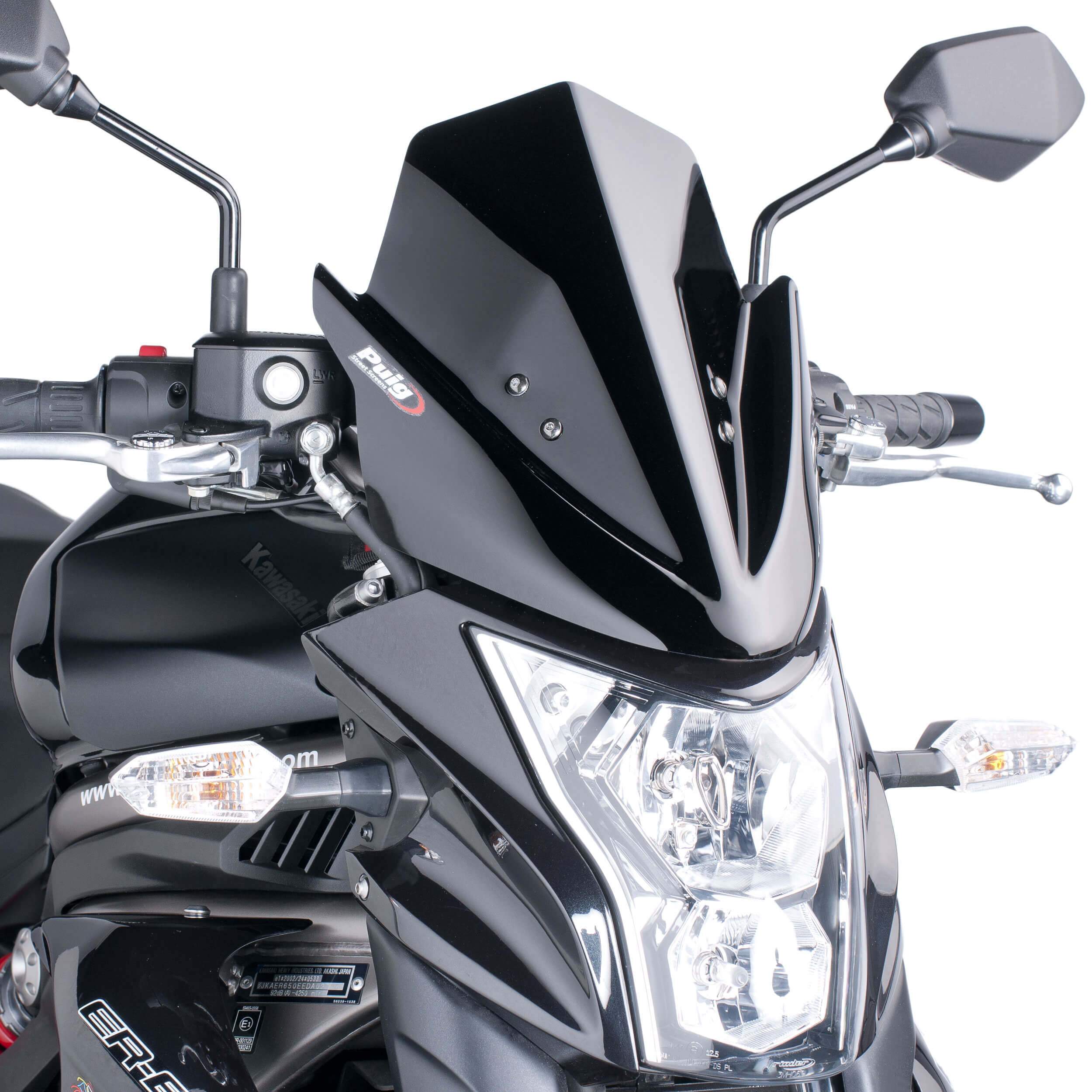 Puig Sport Screen | Black (Opaque) | Kawasaki ER-6N 2012>2016-M5997N-Screens-Pyramid Motorcycle Accessories