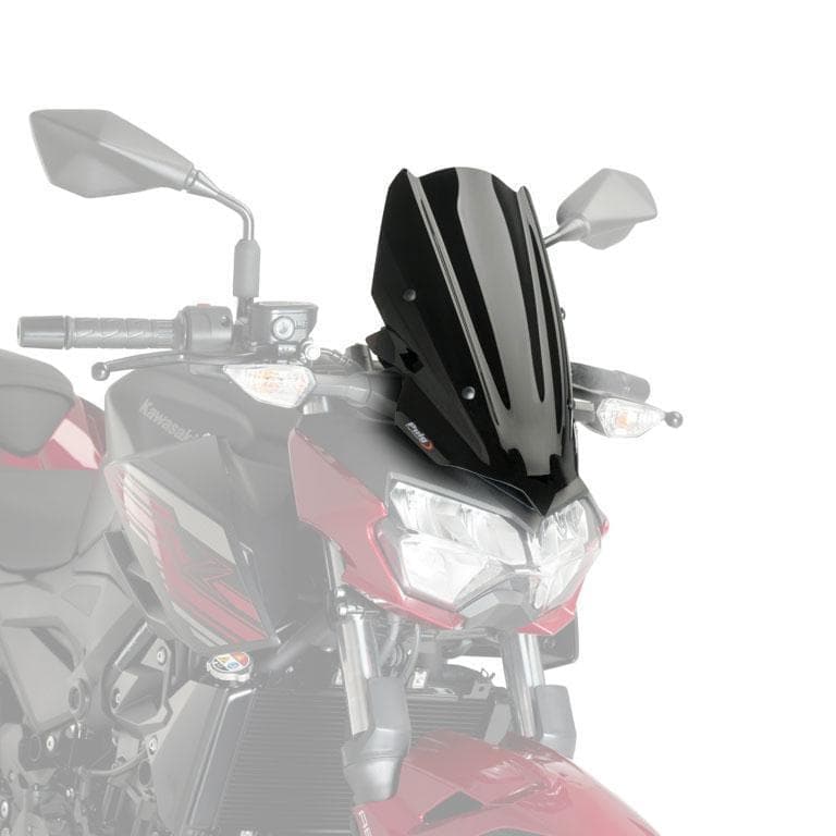 Puig Sport Screen | Black (Opaque) | Kawasaki Z 400 2019>Current-M3548N-Screens-Pyramid Motorcycle Accessories