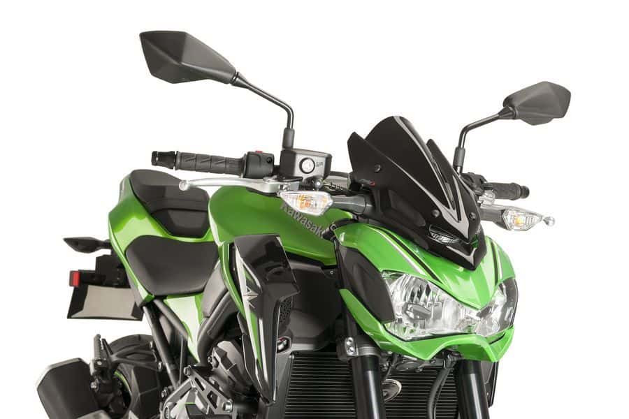 Puig Sport Screen | Black (Opaque) | Kawasaki Z 900 2017>2019-M9689N-Screens-Pyramid Motorcycle Accessories