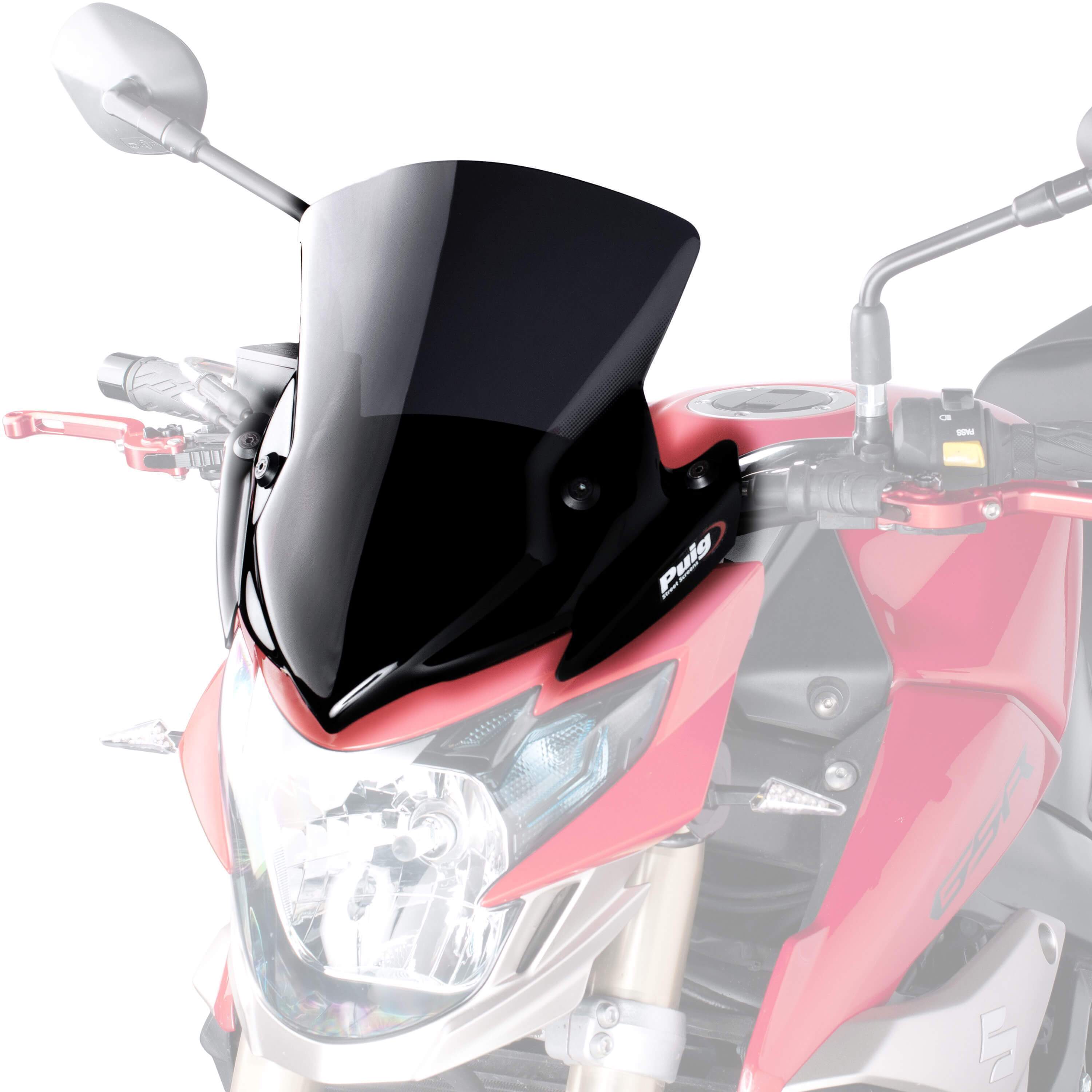 Puig Sport Screen | Black (Opaque) | Suzuki GSR 750 2011>2016-Screens-Pyramid Motorcycle Accessories