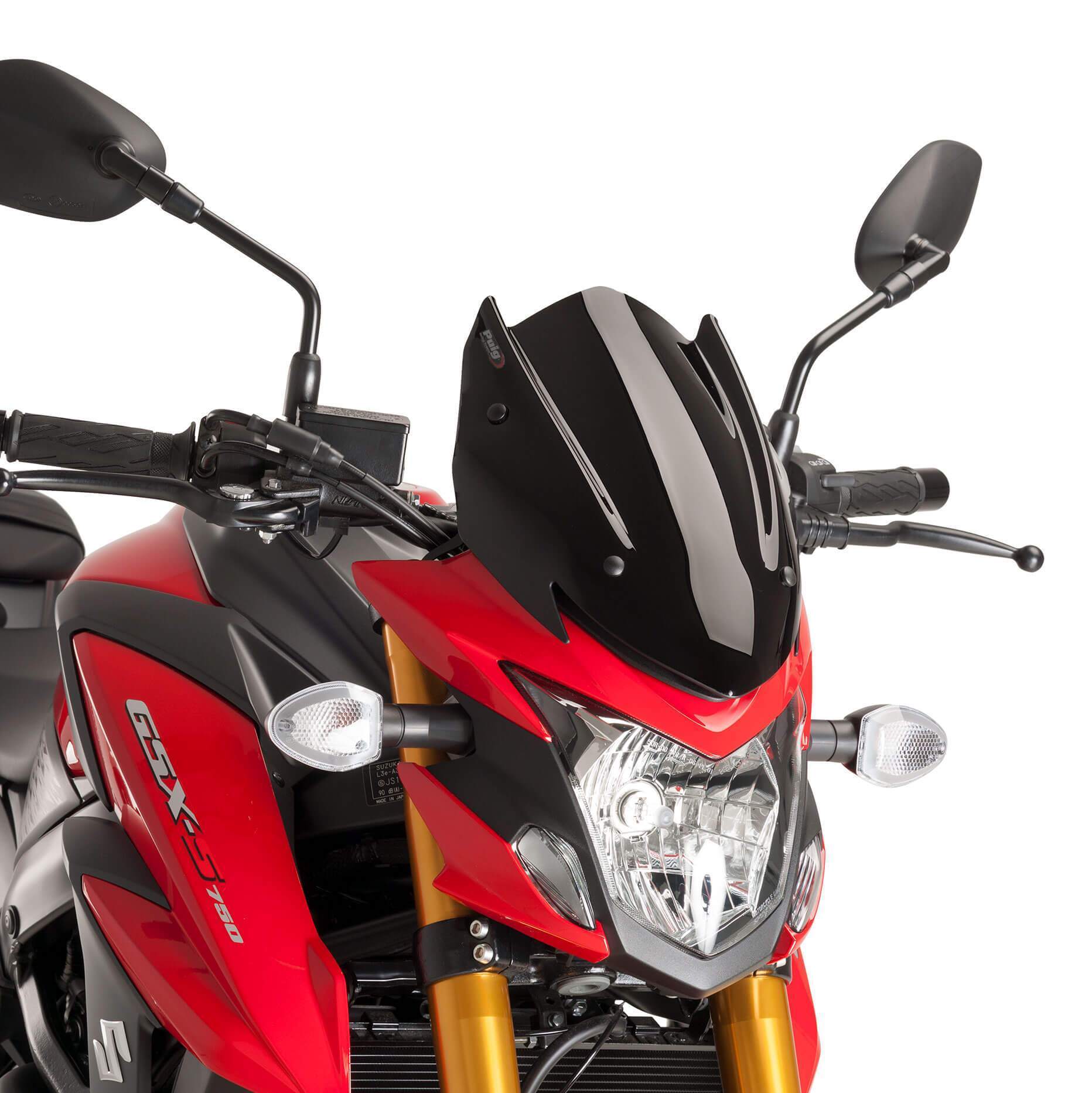 Puig Sport Screen | Black (Opaque) | Suzuki GSX-S 750 2017>2021 -  Shop name