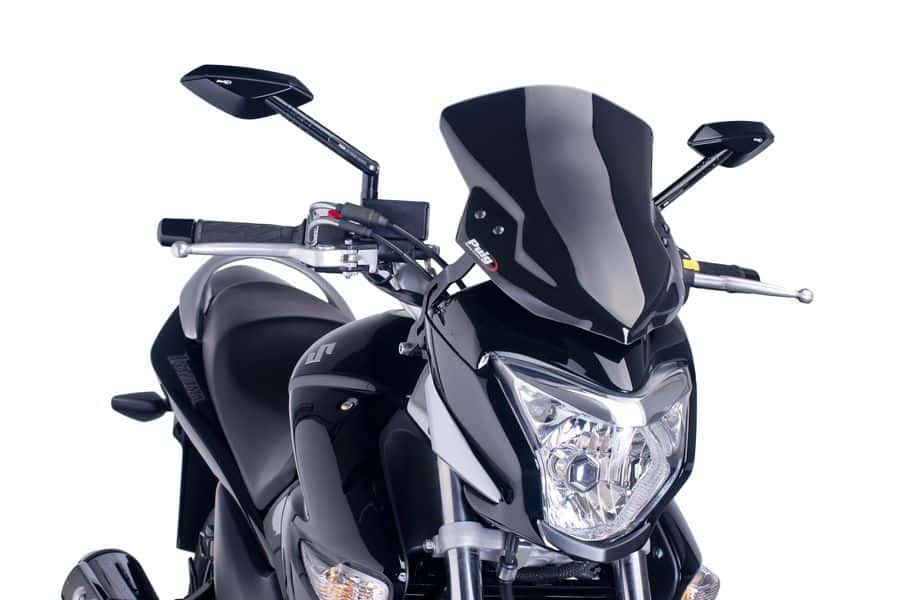 Puig Sport Screen | Black (Opaque) | Suzuki GW 250 Inazuma 2013>2016 -  Shop name