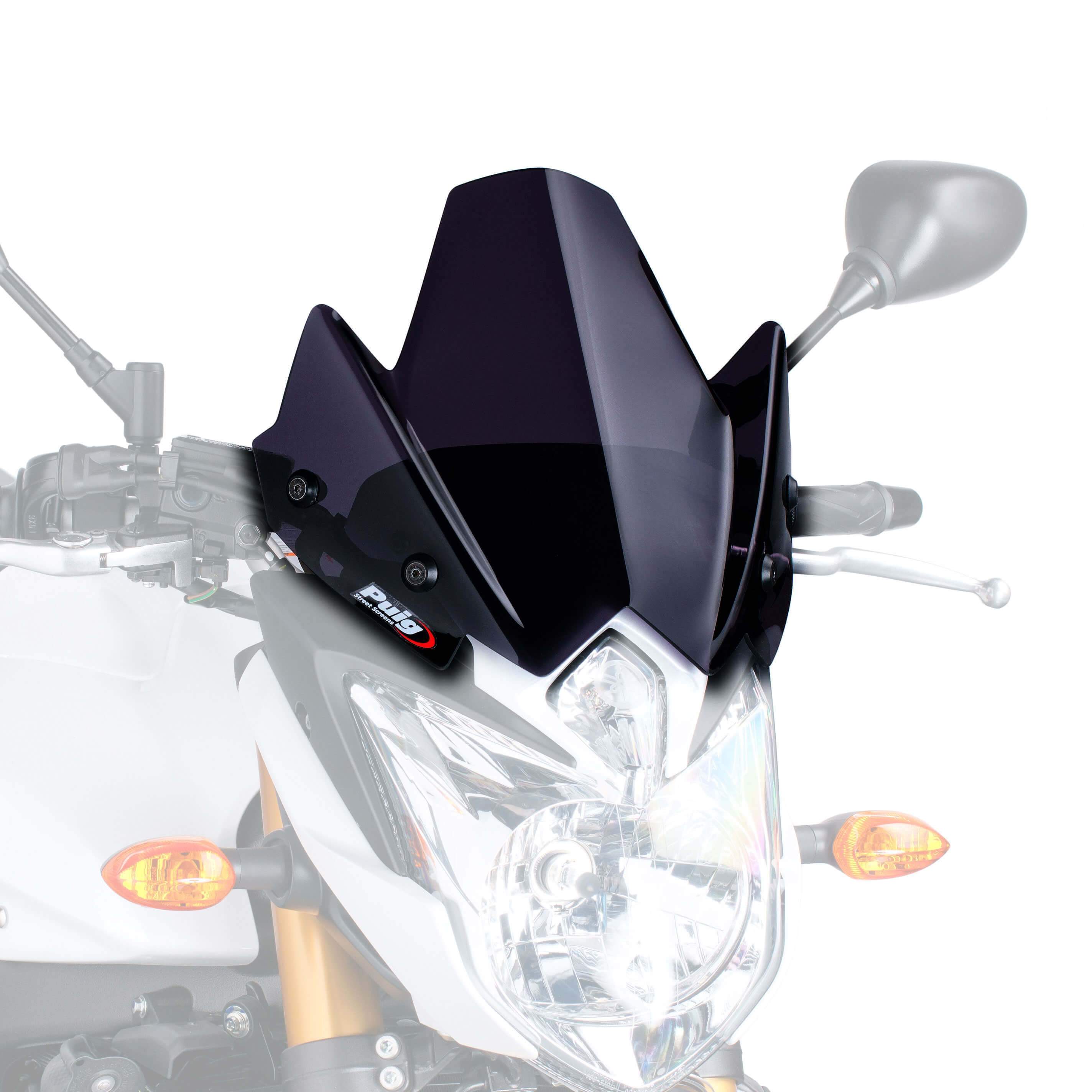 Puig Sport Screen | Black (Opaque) | Yamaha FZ8 2011>2015-Screens-Pyramid Motorcycle Accessories