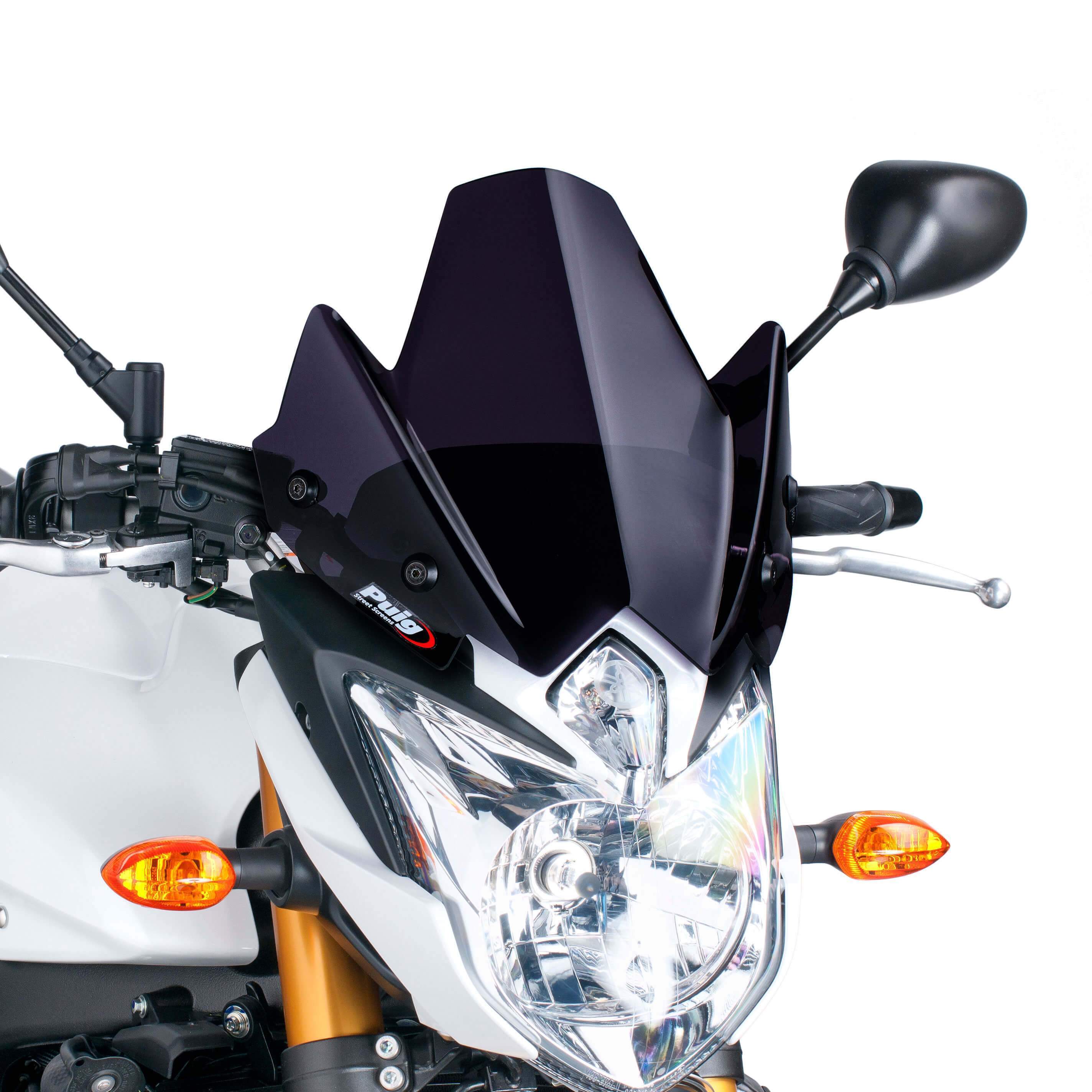 Puig Sport Screen | Black (Opaque) | Yamaha FZ8 2011>2015-Screens-Pyramid Motorcycle Accessories