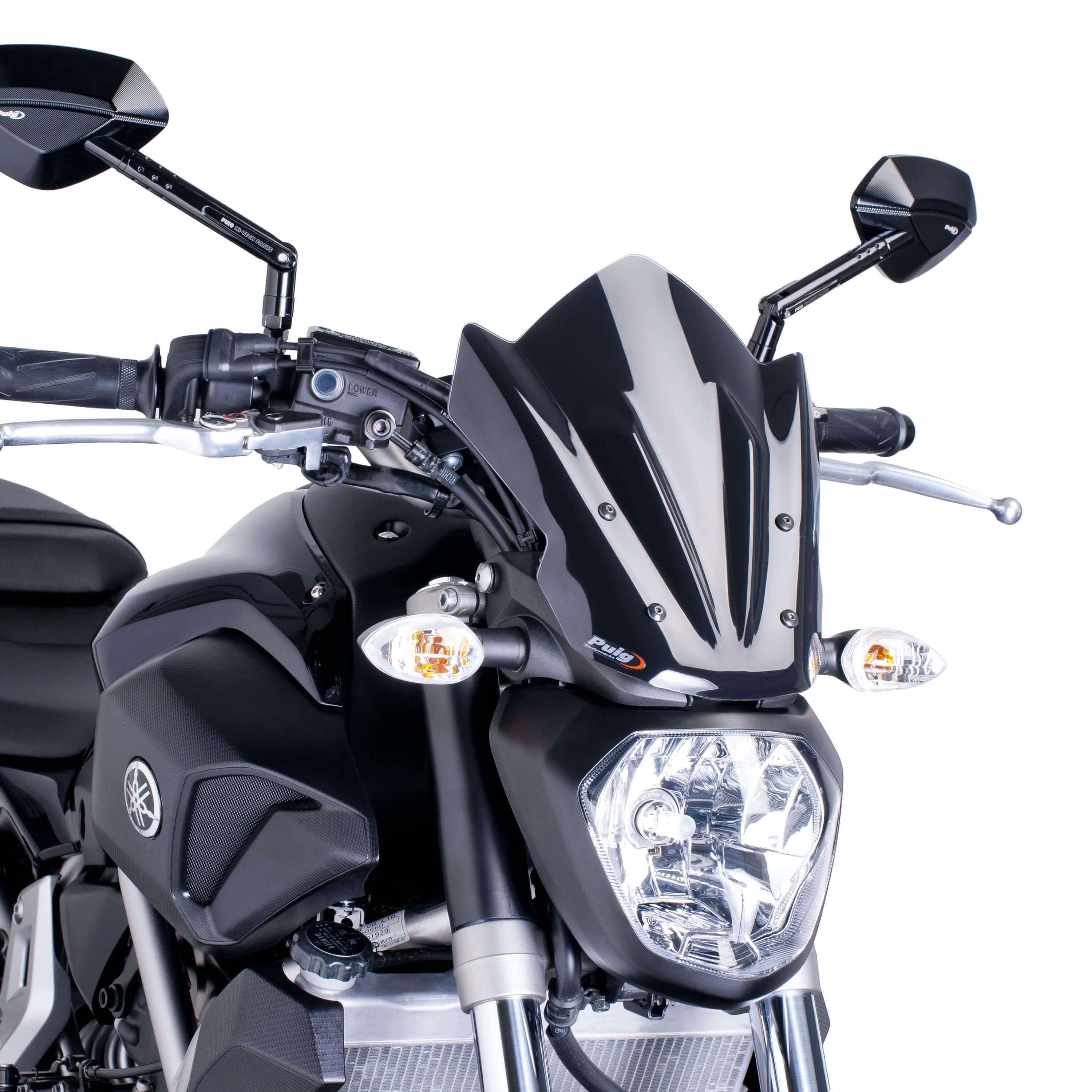 Puig Sport Screen | Black (Opaque) | Yamaha MT-07 2014>2017 -  Shop name
