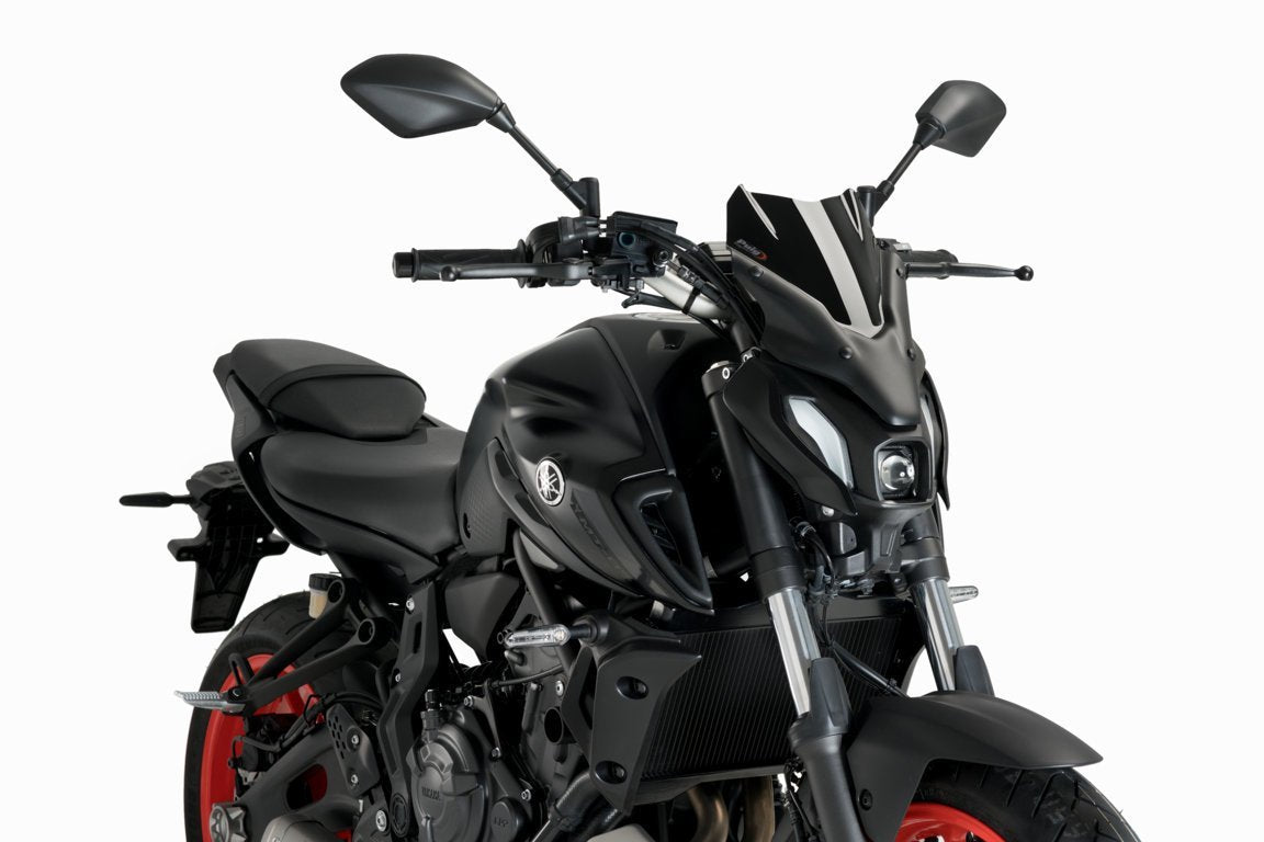 Puig Sport Screen | Black (Opaque) | Yamaha MT-07 2021>2024 -  Shop name