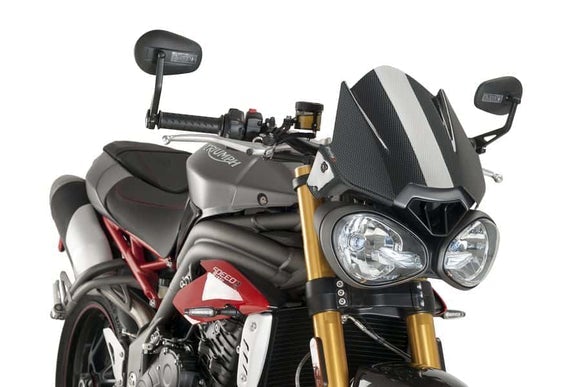 Puig Sport Screen | Carbon Look | Triumph Speed Triple 1050 2016>2020 -   Pyramid Motorcycle Accessories