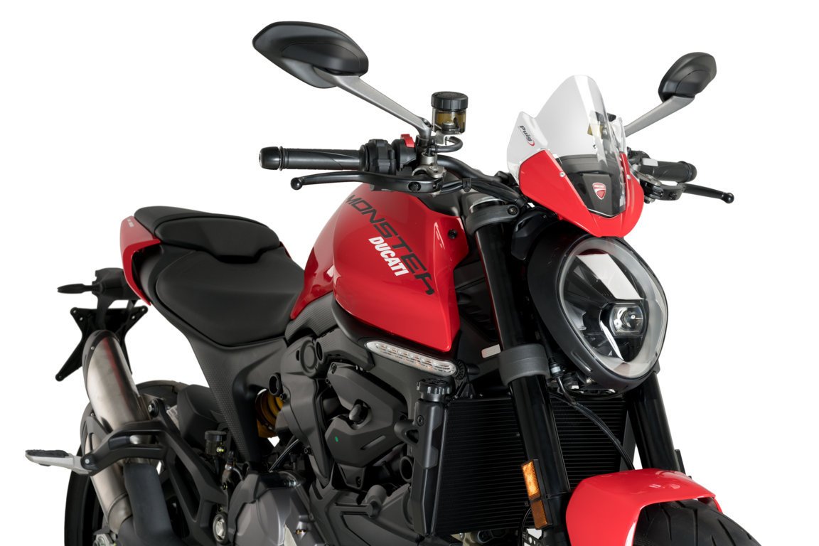 Puig Sport Screen | Clear | Ducati Monster 937 2021>Current -   Pyramid Motorcycle Accessories