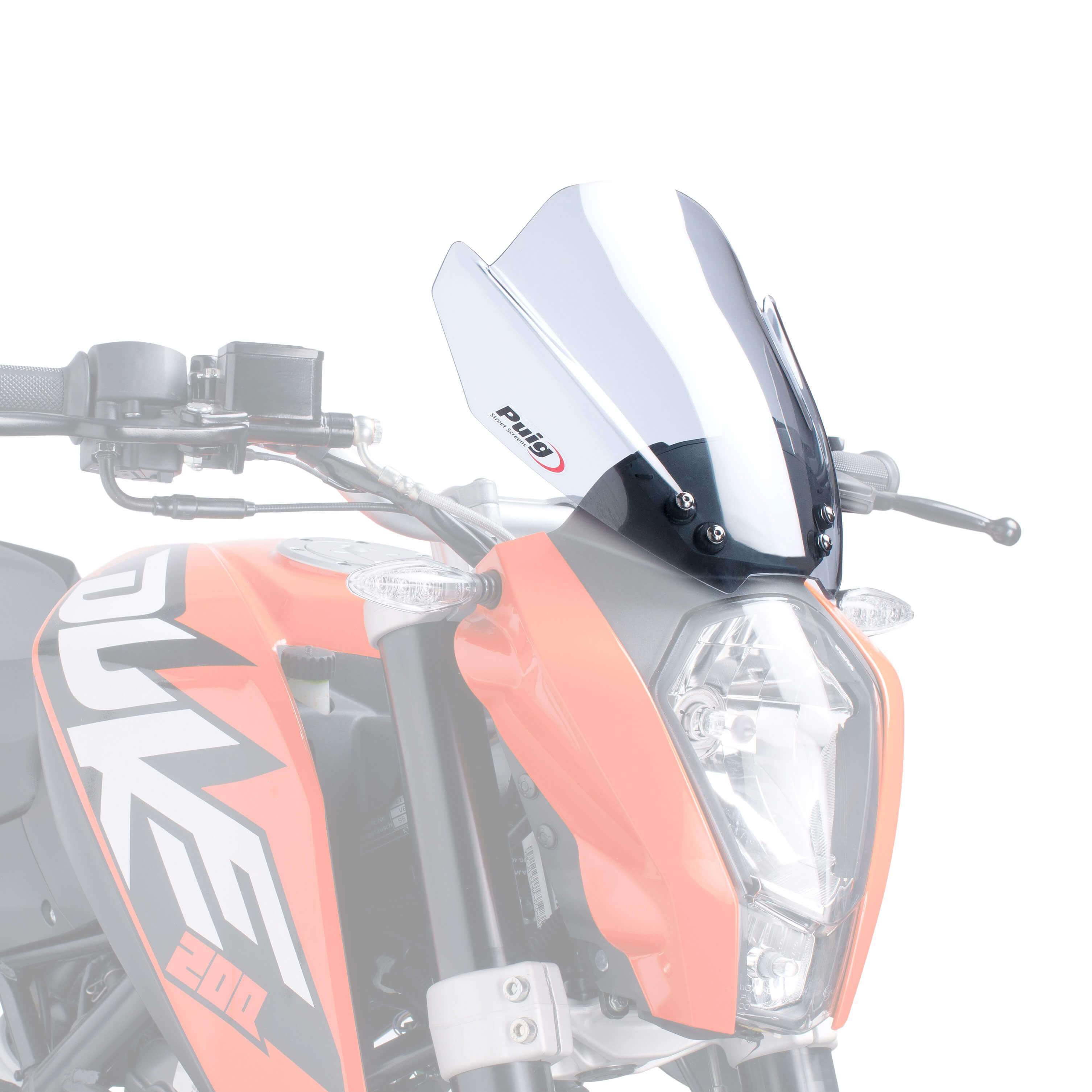 Puig Sport Screen | Clear | KTM 200 Duke 2012>2015-Screens-Pyramid Motorcycle Accessories