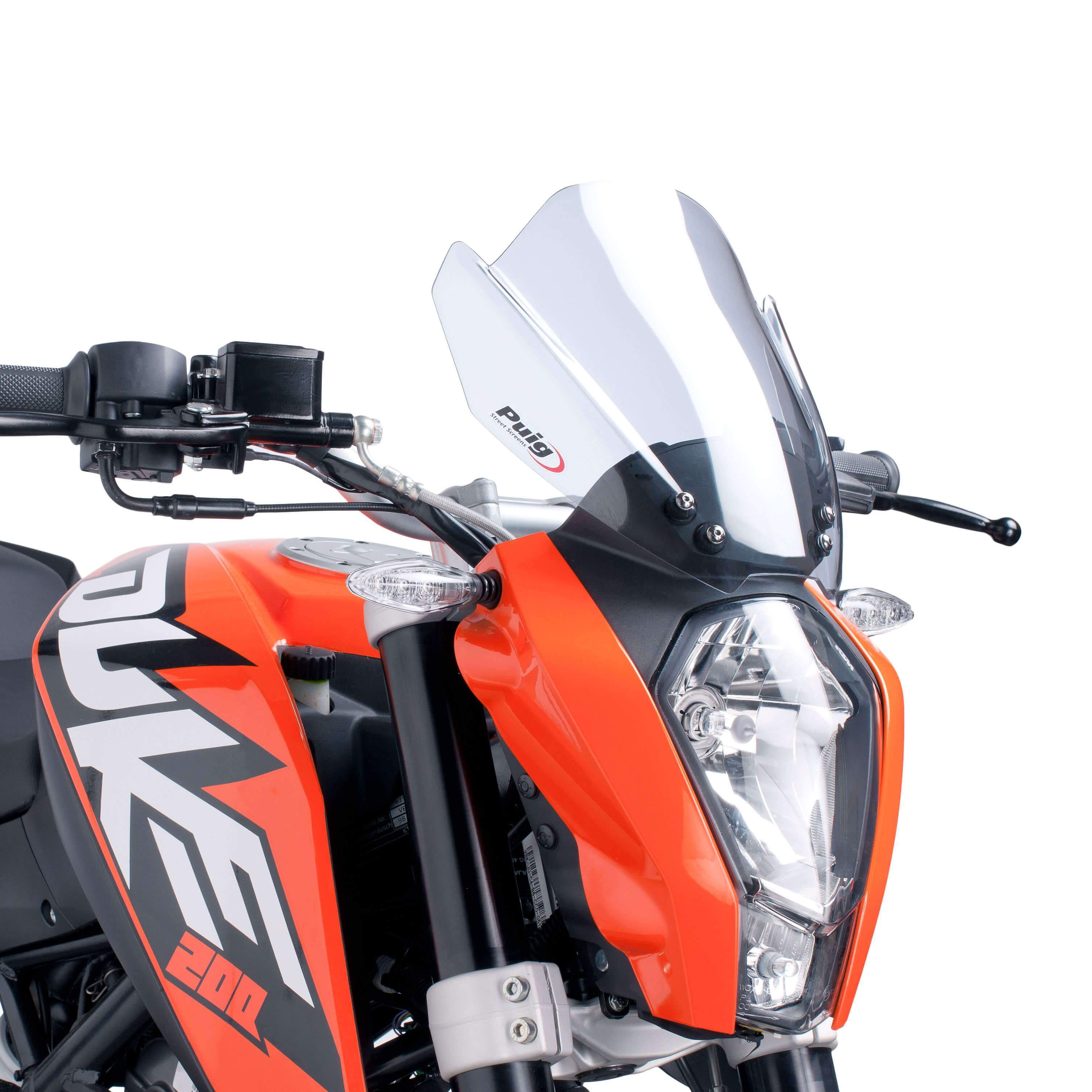 Puig Sport Screen | Clear | KTM 200 Duke 2012>2015-Screens-Pyramid Motorcycle Accessories