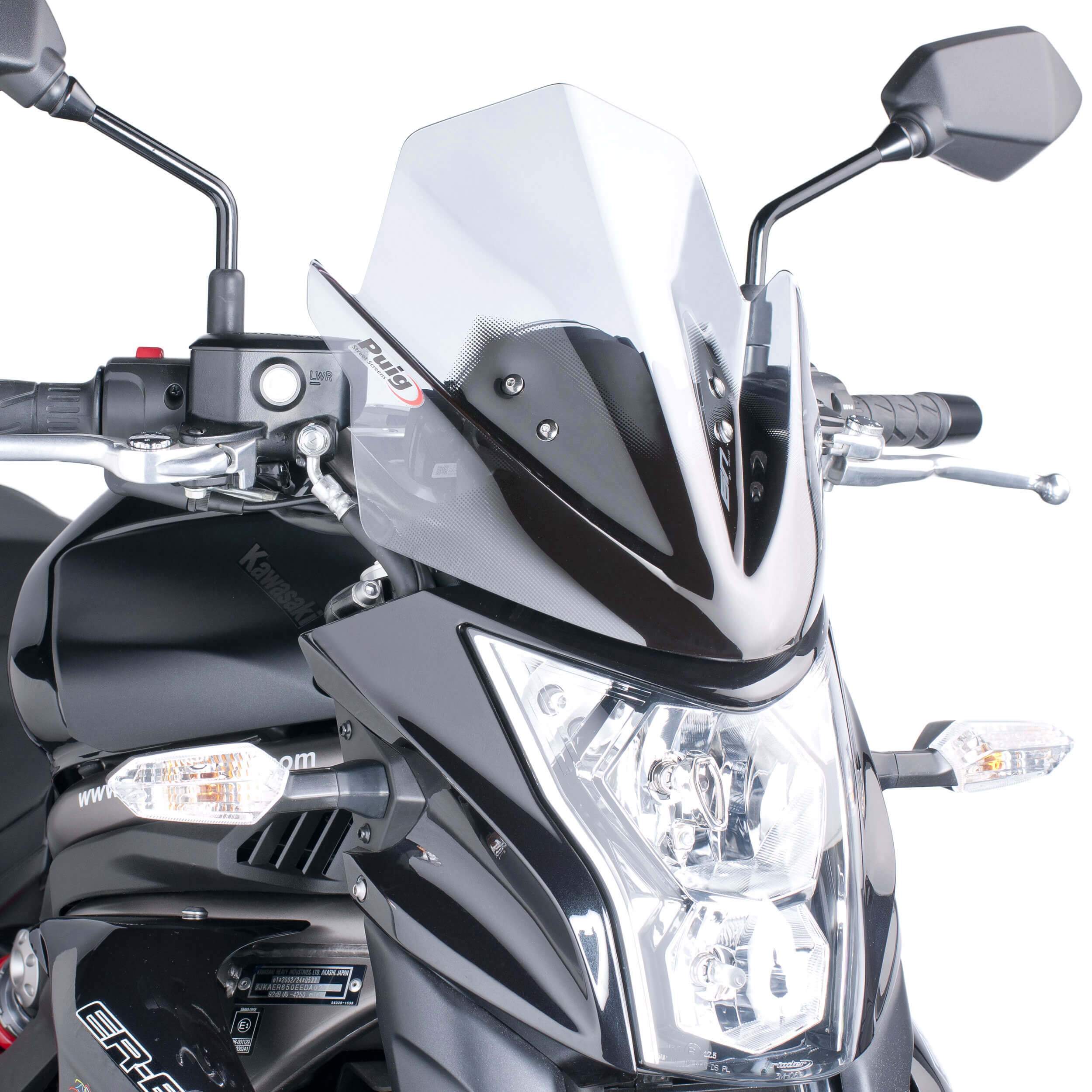 Puig Sport Screen | Clear | Kawasaki ER-6N 2012>2016-Screens-Pyramid Motorcycle Accessories