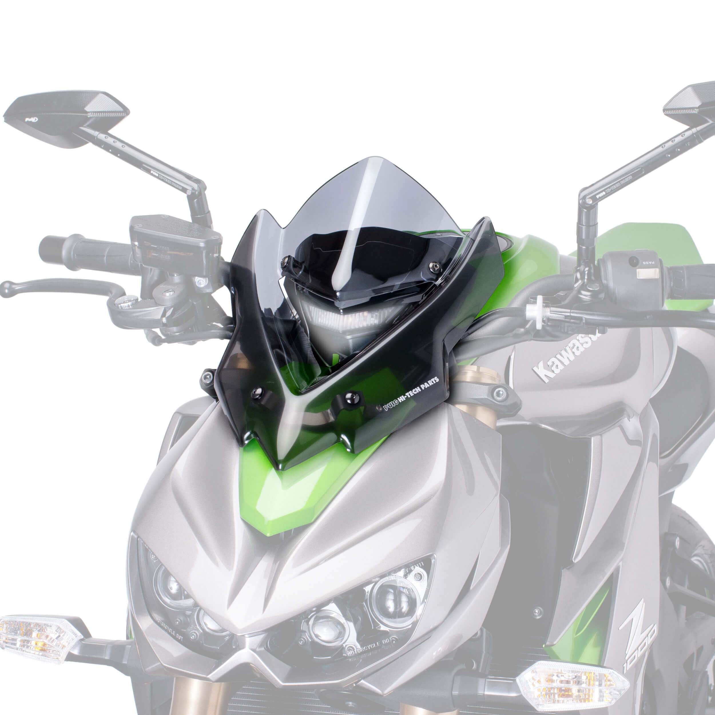 Puig Sport Screen | Clear | Kawasaki Z 1000 2014>2018-M7011W-Screens-Pyramid Motorcycle Accessories