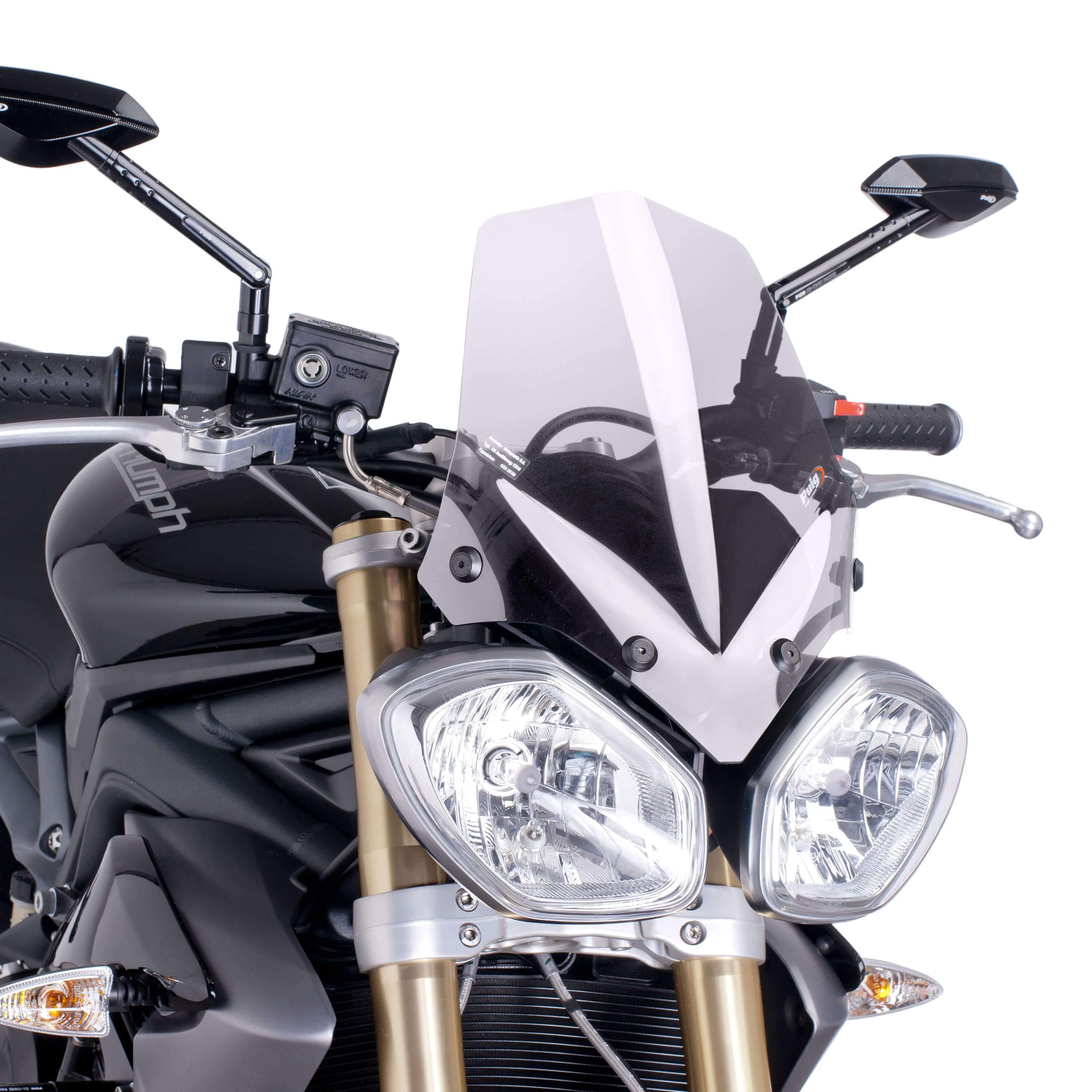 Puig Sport Screen | Clear | Triumph Speed Triple 1050 R 2012>2015-M5658W-Screens-Pyramid Motorcycle Accessories