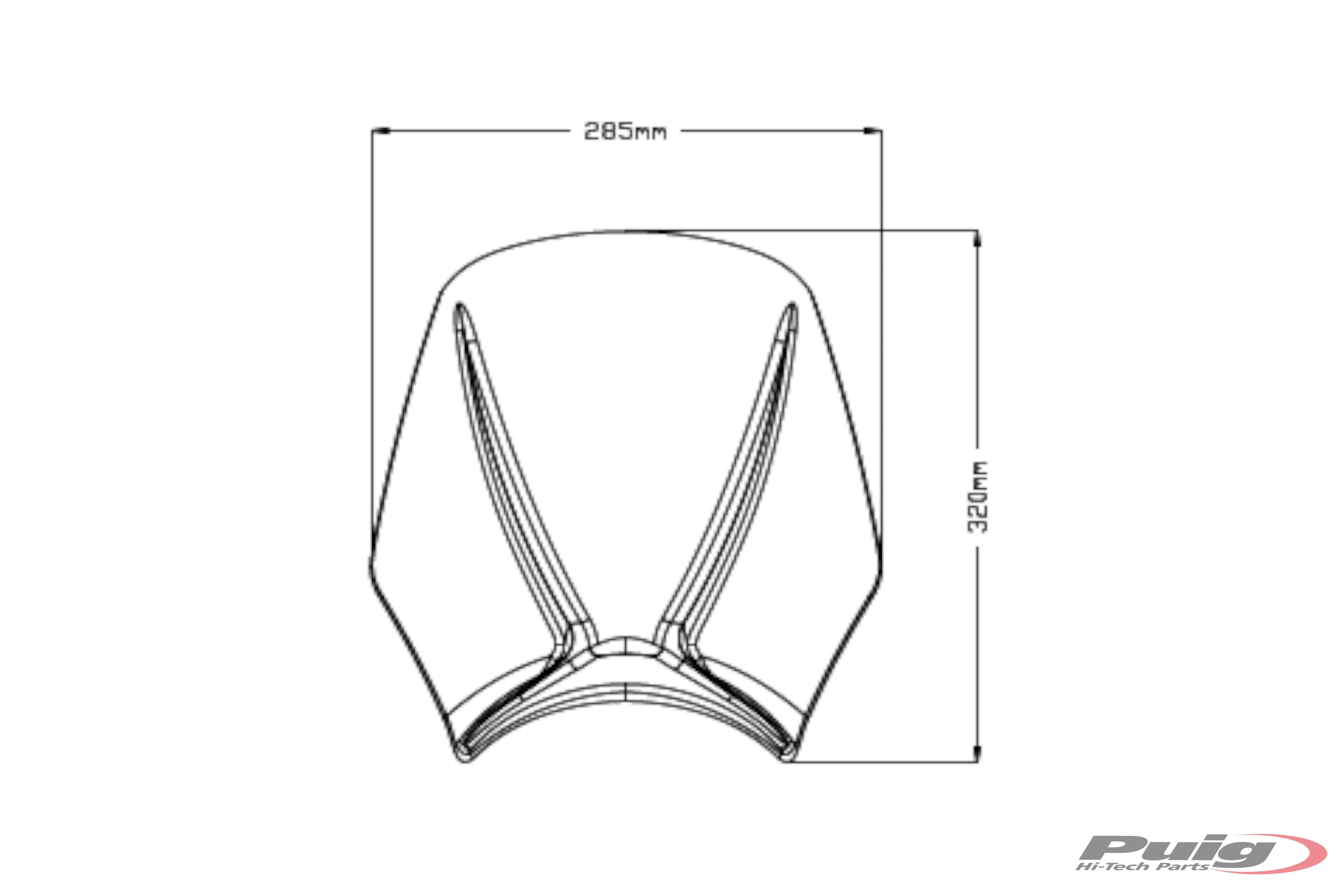 Puig Sport Screen | Clear | Triumph Trident 660 2021>Current-Screens-Pyramid Motorcycle Accessories