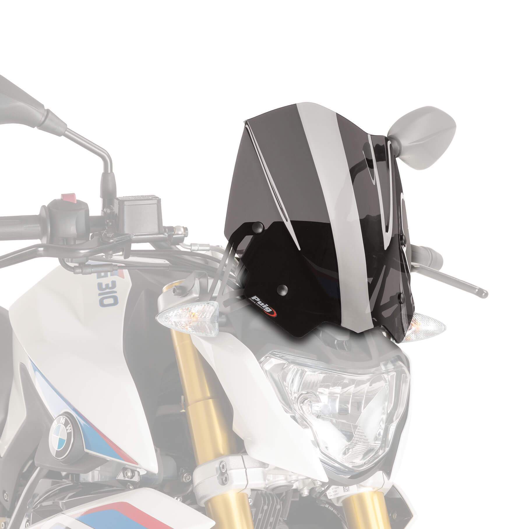 Puig Sport Screen | Dark Smoke | BMW G310 R 2016>2018-M8920F-Screens-Pyramid Motorcycle Accessories