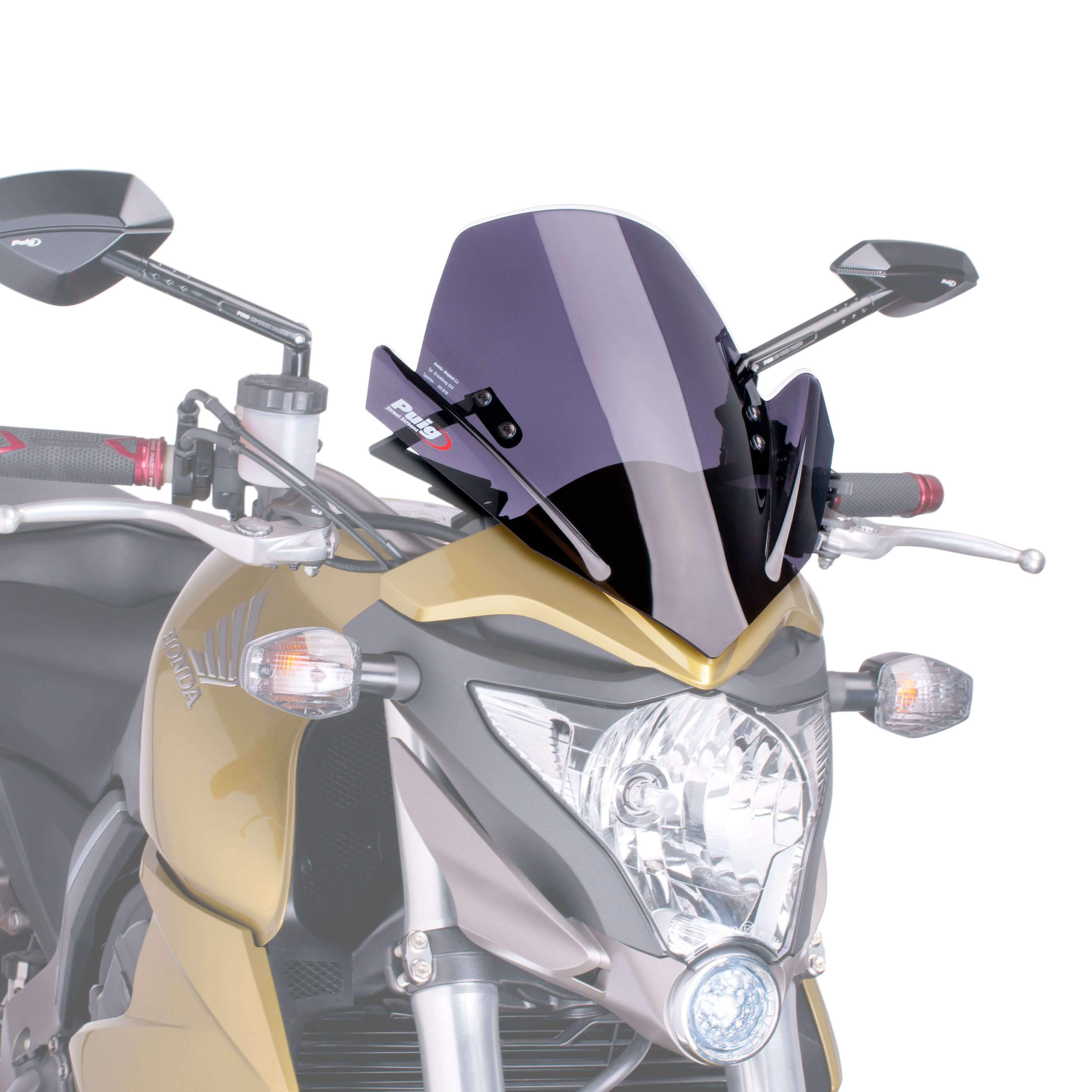 Puig Sport Screen | Dark Smoke | Honda CB 1000 R 2011>2017-M5645F-Screens-Pyramid Motorcycle Accessories
