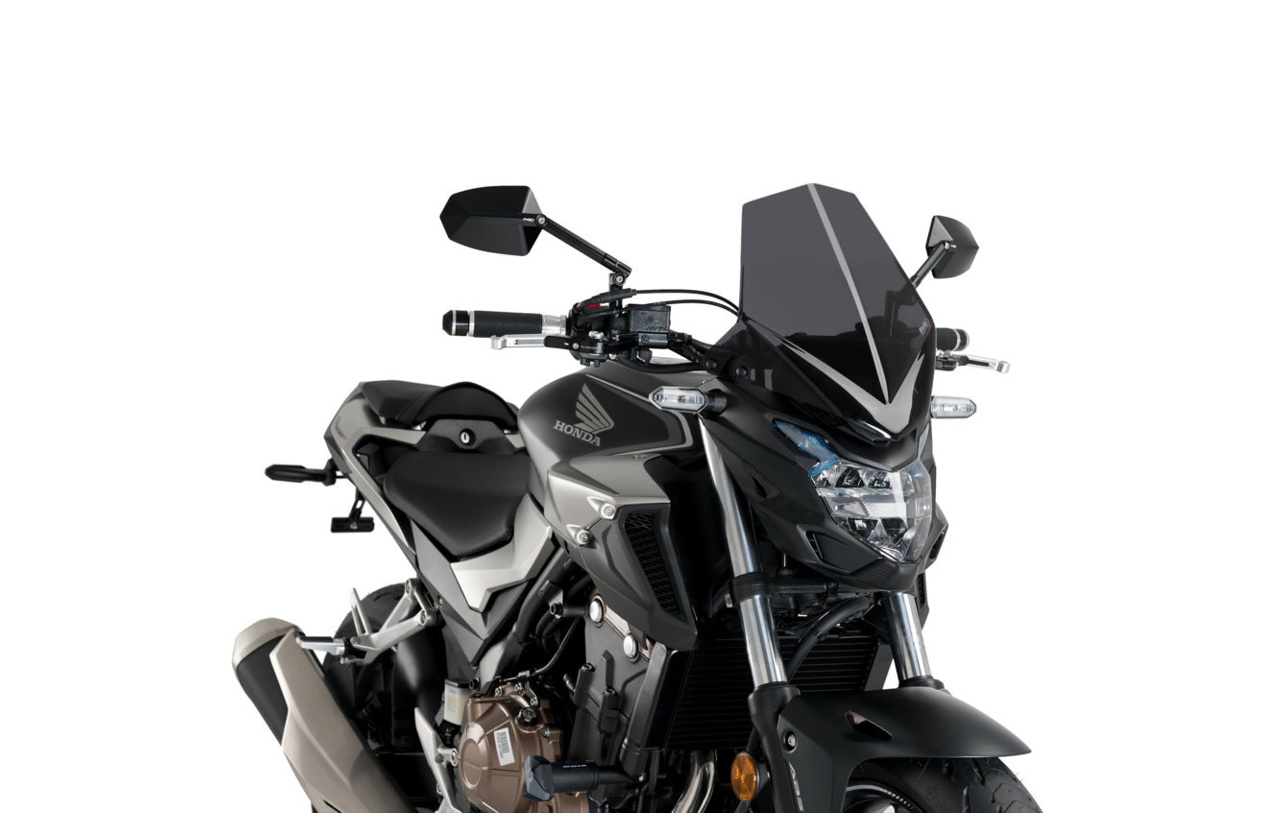 Puig Sport Screen | Dark Smoke | Honda CB 500 F 2016>Current-M3657F-Screens-Pyramid Motorcycle Accessories
