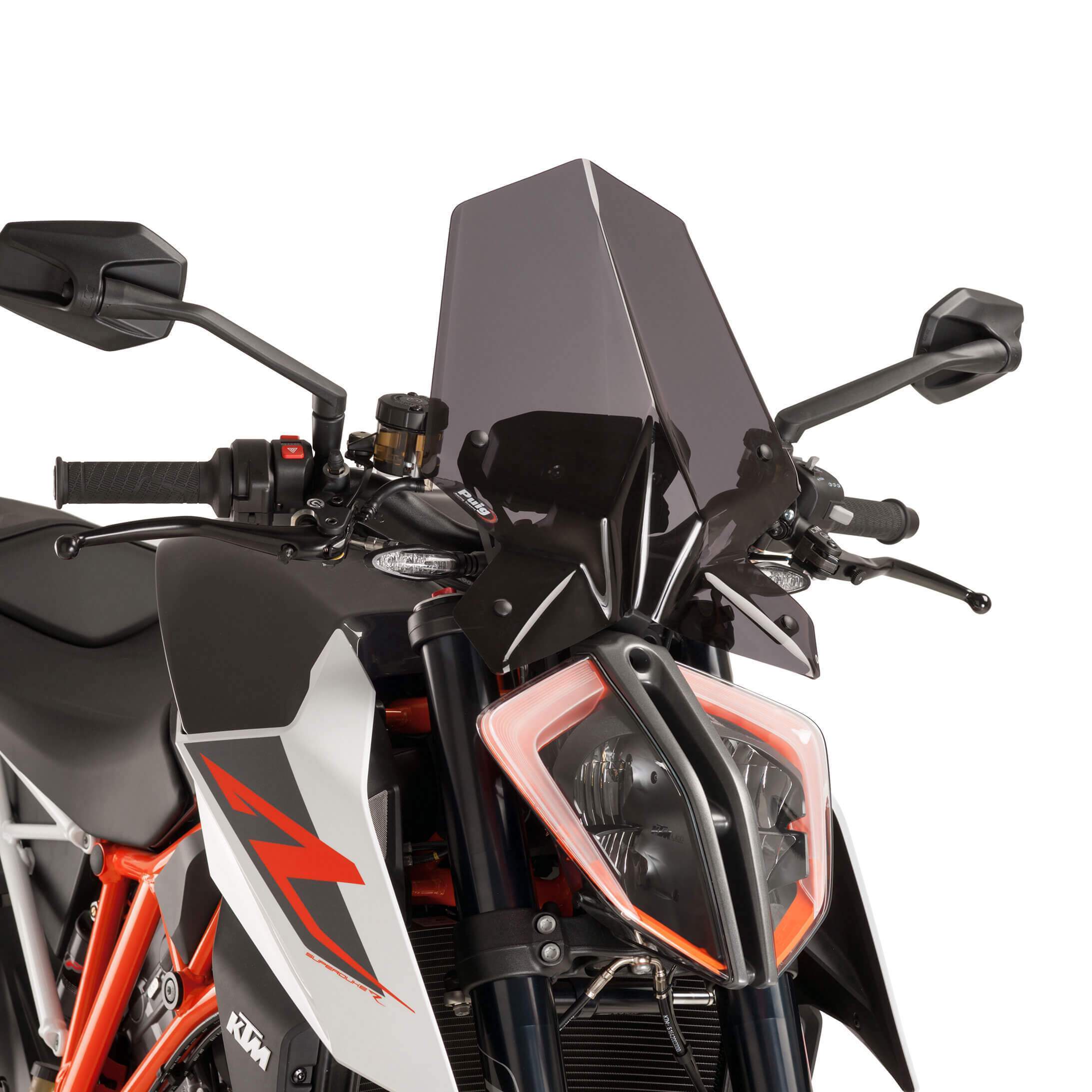 Puig Sport Screen | Dark Smoke | KTM 1290 Superduke R 2017>2019-M9692F-Screens-Pyramid Motorcycle Accessories