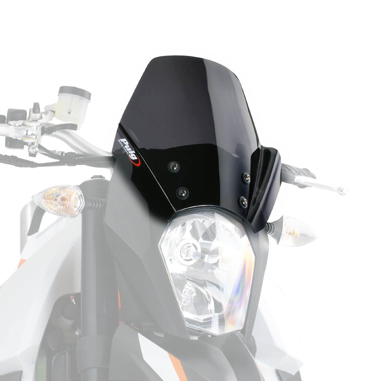 Puig Sport Screen | Dark Smoke | KTM 990 Supermoto 2009>2013-M5173F-Screens-Pyramid Motorcycle Accessories