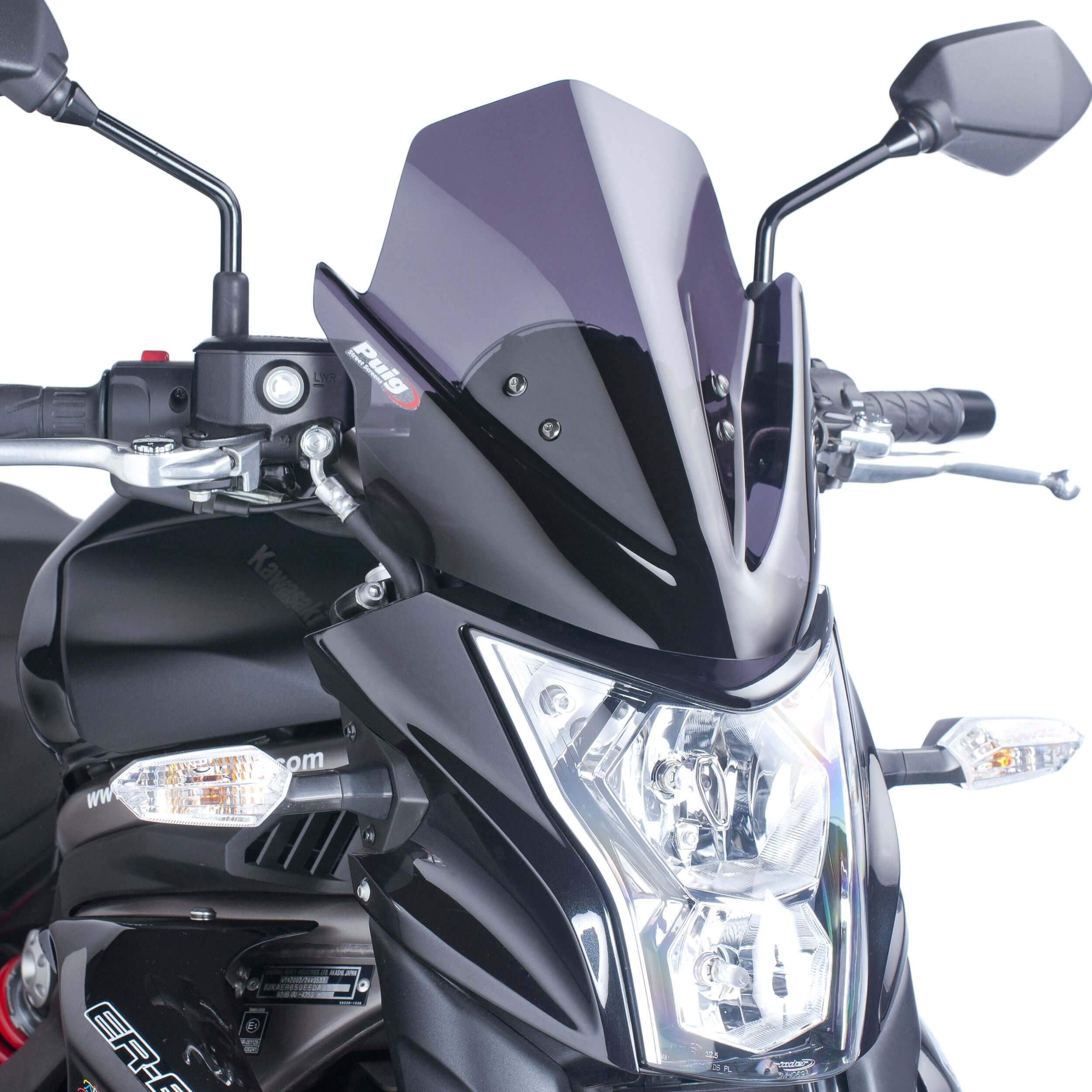 Puig Sport Screen | Dark Smoke | Kawasaki ER-6N 2012>2016-M5997F-Screens-Pyramid Motorcycle Accessories