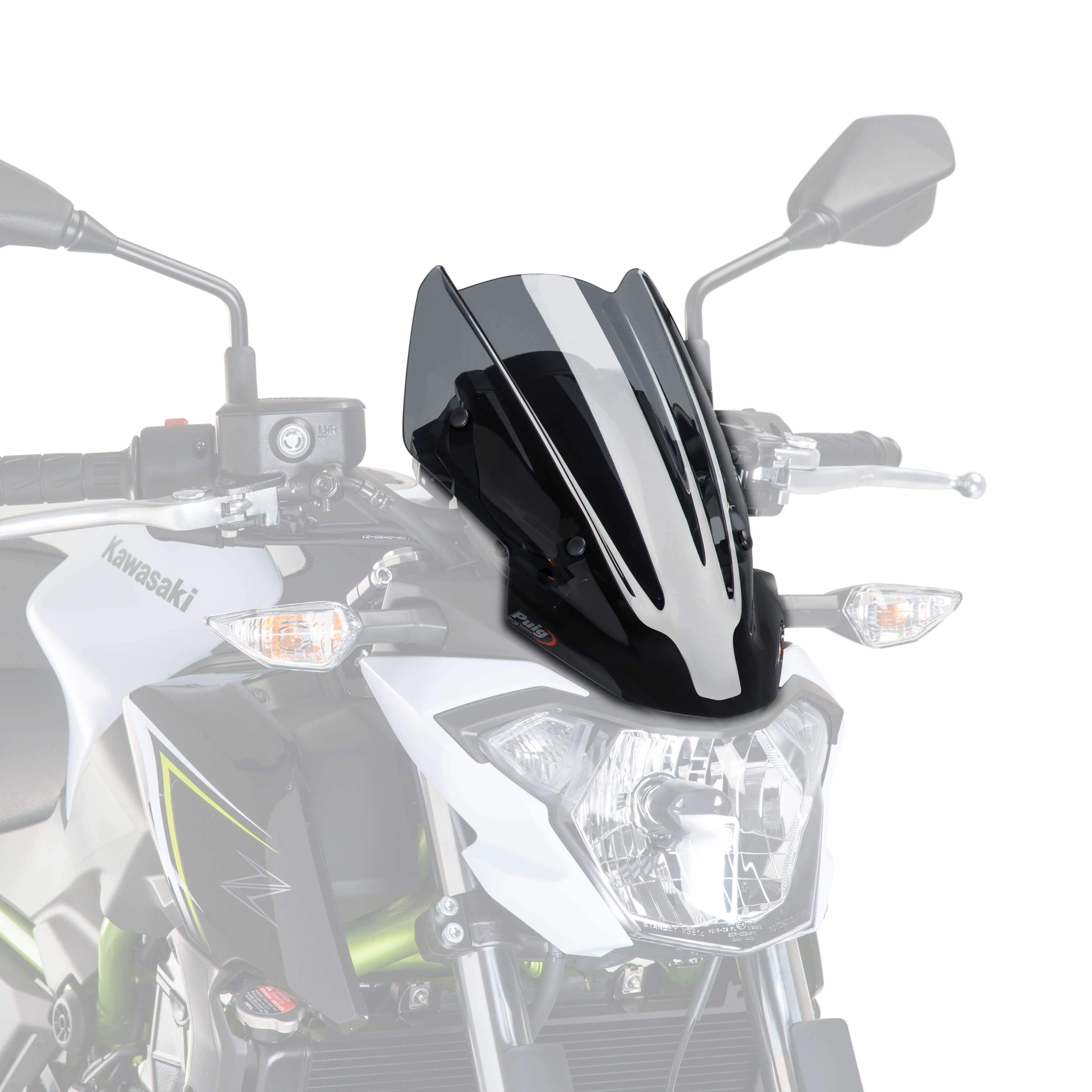Puig Sport Screen | Dark Smoke | Kawasaki Z 650 2017>2019-M9588F-Screens-Pyramid Motorcycle Accessories