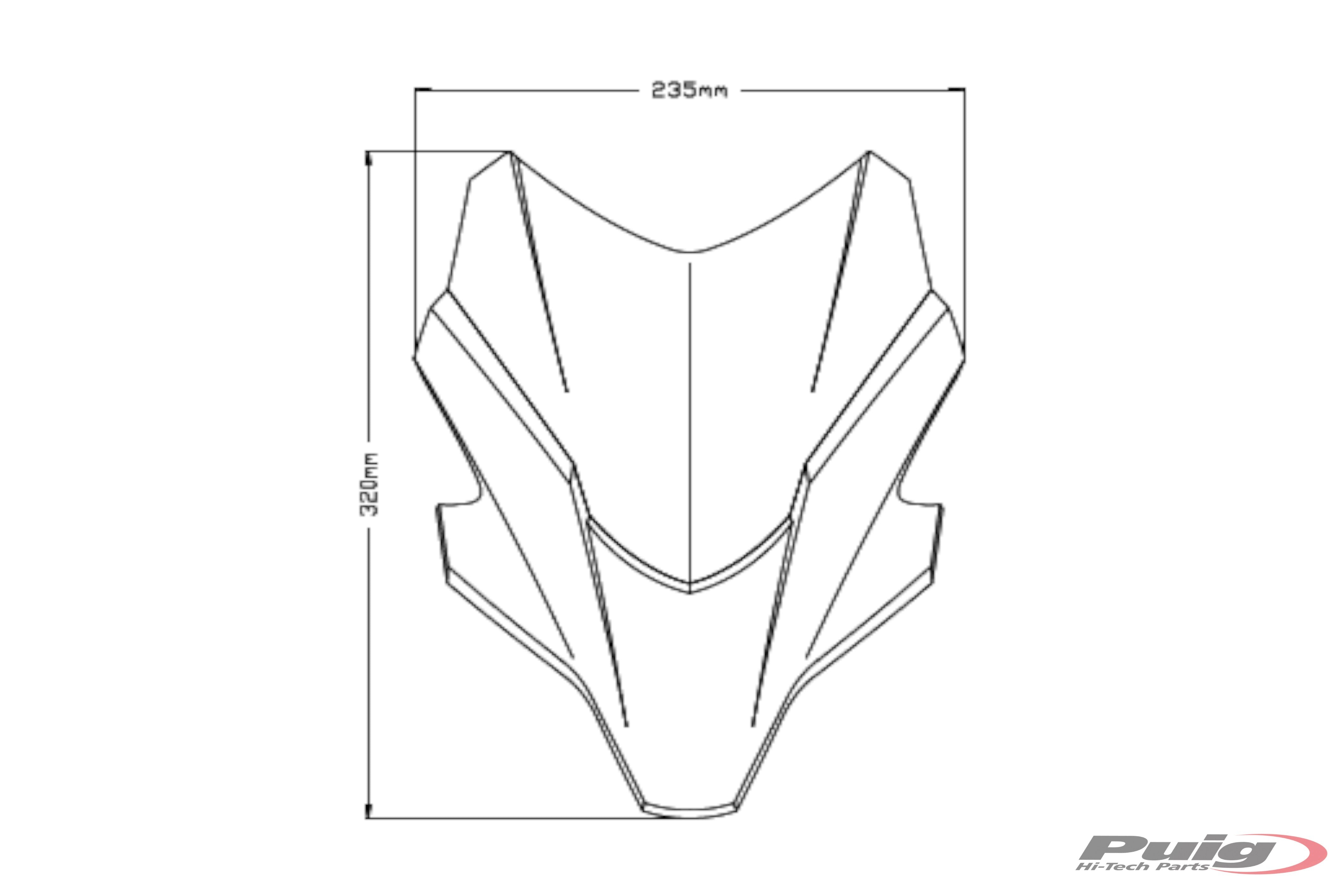 Puig Sport Screen | Dark Smoke | Yamaha MT-07 2021>Current-M20618F-Screens-Pyramid Motorcycle Accessories