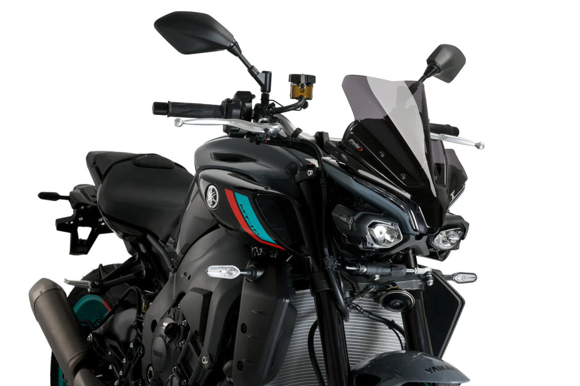 Puig Sport Screen | Dark Smoke | Yamaha MT-10 SP 2022>Current-M21361F-Screens-Pyramid Motorcycle Accessories