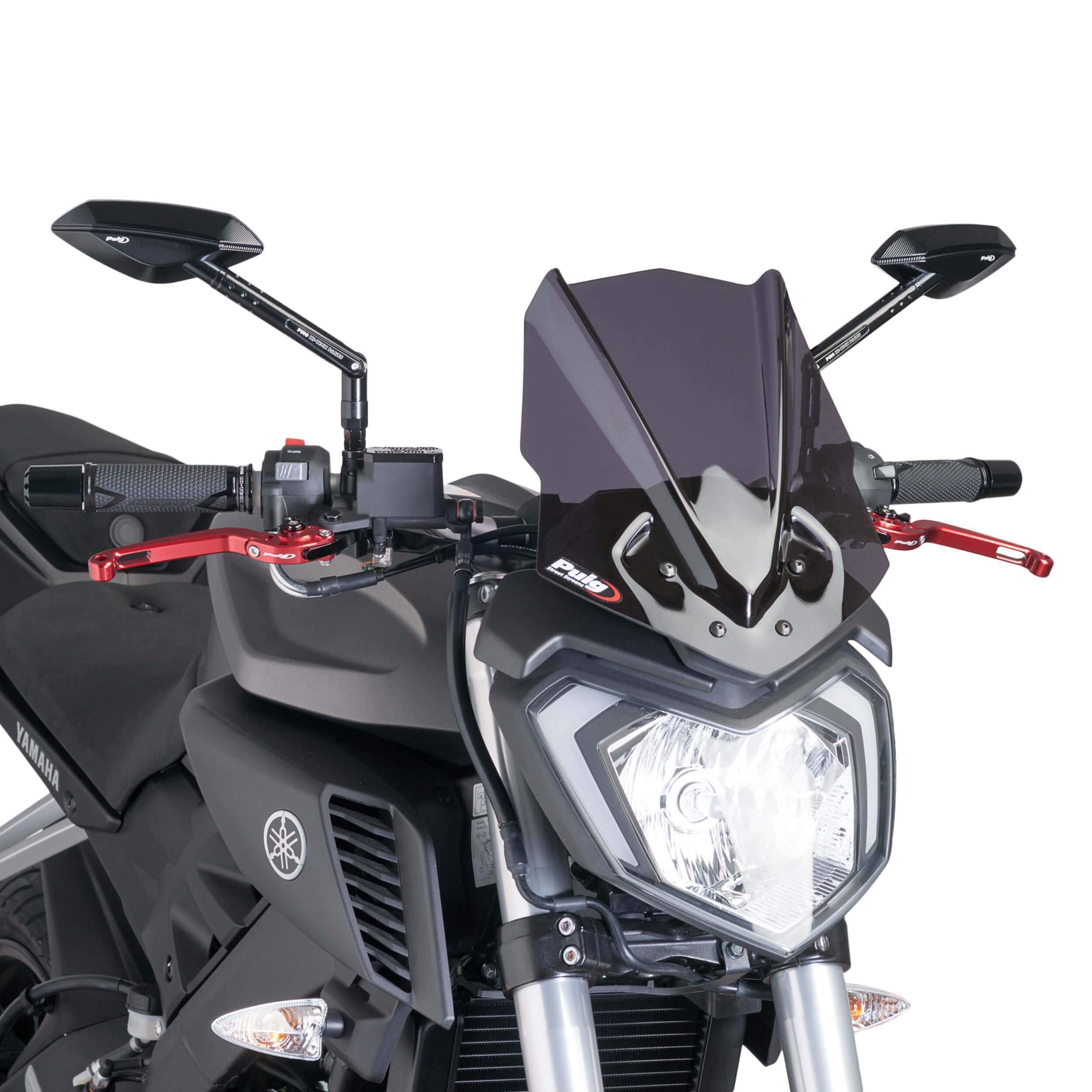 Puig Sport Screen | Dark Smoke | Yamaha MT-125 2014>2019-Screens-Pyramid Motorcycle Accessories