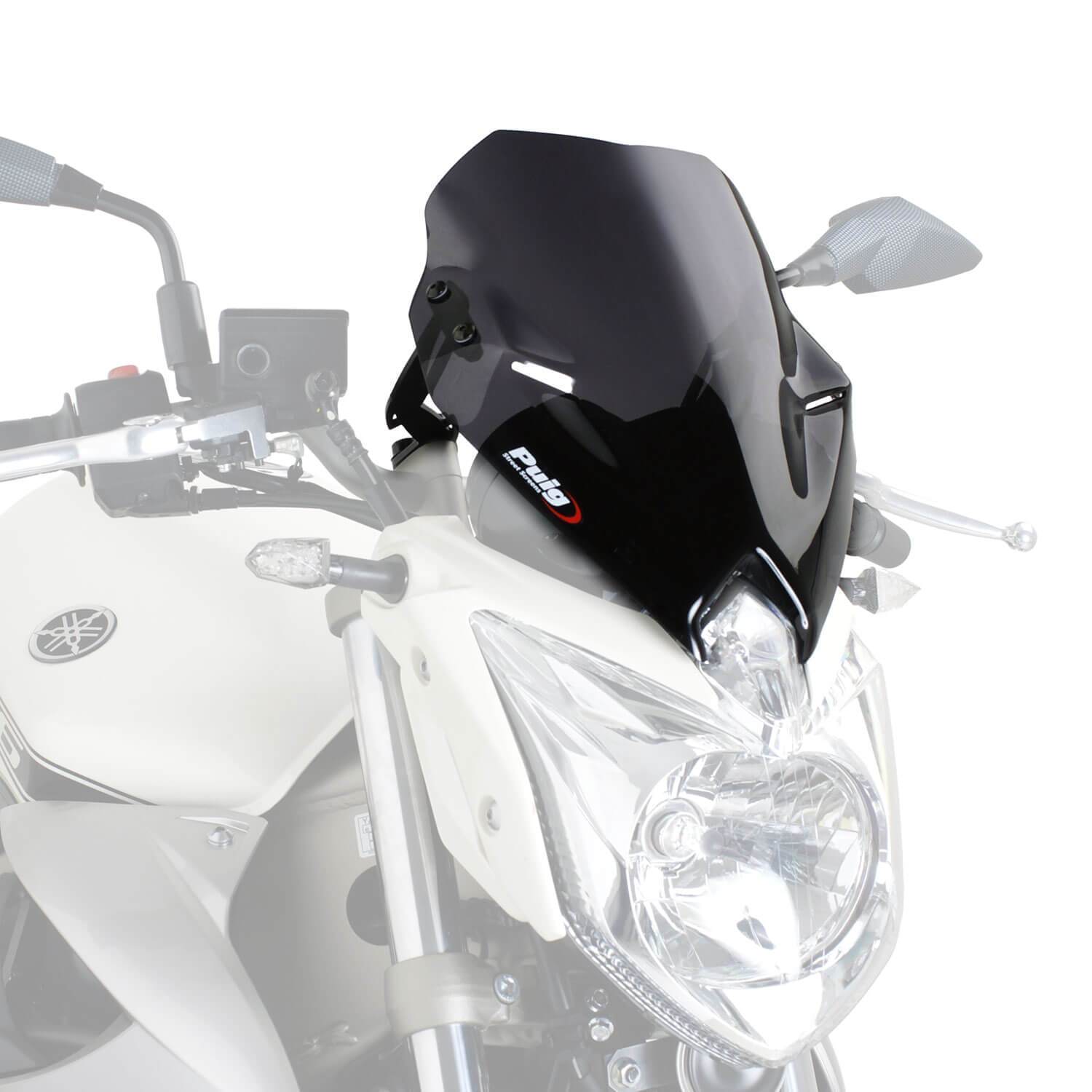 Puig Sport Screen | Dark Smoke | Yamaha XJ6 2009>2016-Screens-Pyramid Motorcycle Accessories
