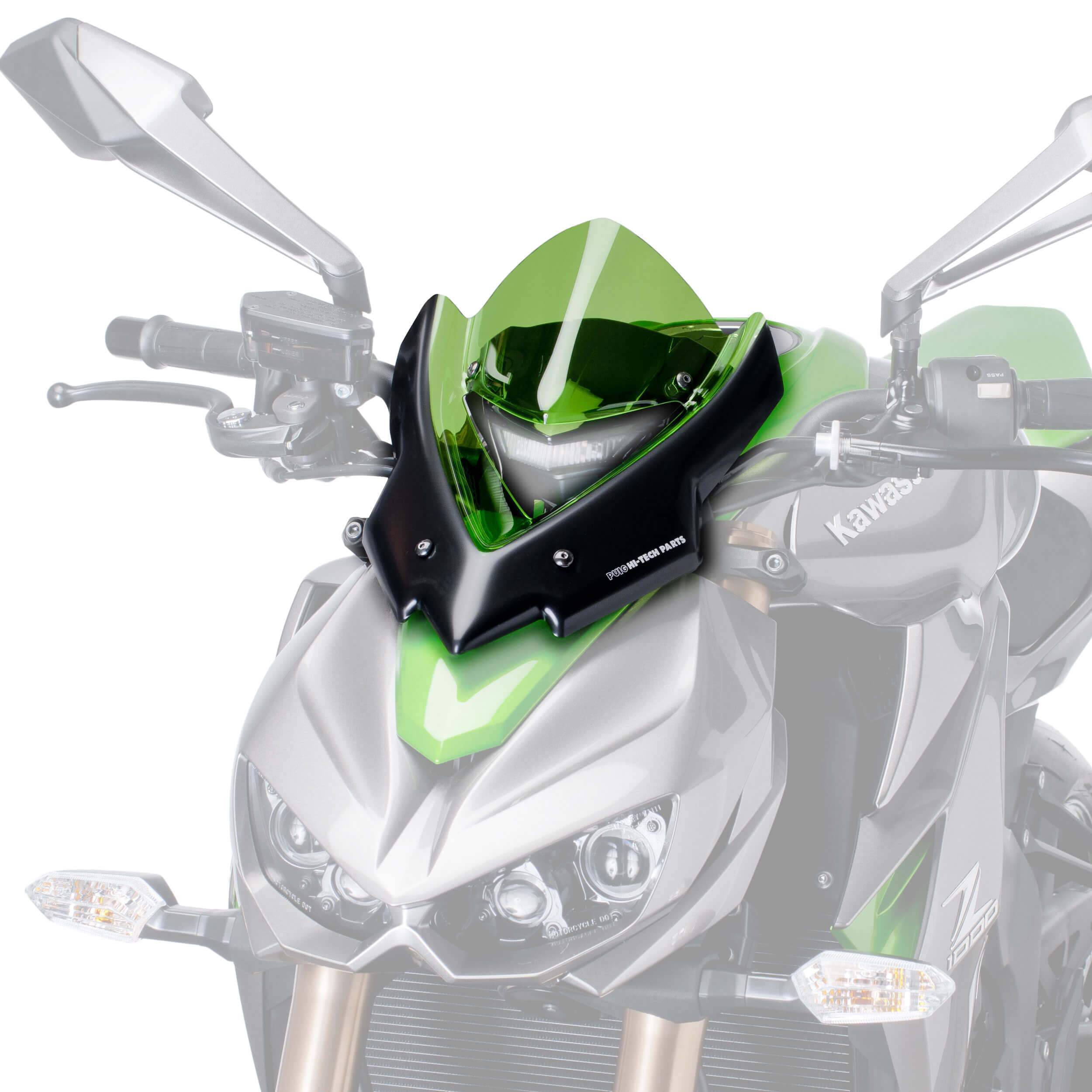 Puig Sport Screen | Green | Kawasaki Z 1000 2014>2018-M7011V-Screens-Pyramid Motorcycle Accessories