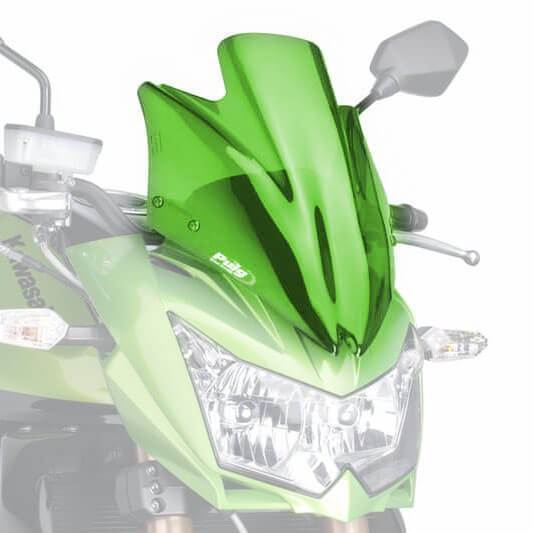 Puig Sport Screen | Green | Kawasaki Z 750 R 2011>2012-Screens-Pyramid Motorcycle Accessories