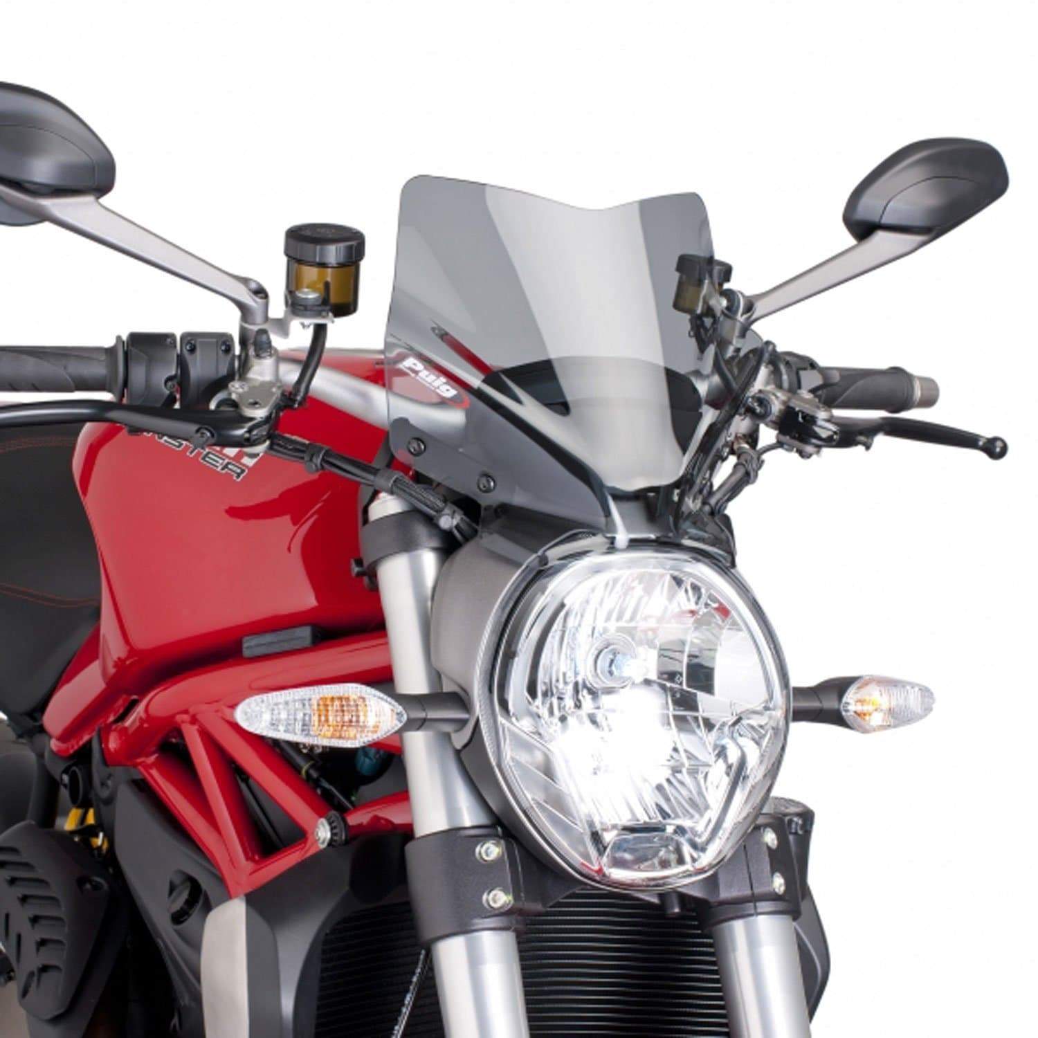 Puig Sport Screen | Light Smoke | Ducati Monster 821 2014>2018-Screens-Pyramid Motorcycle Accessories