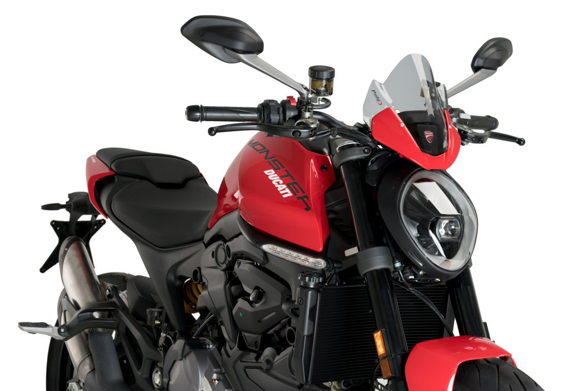 Puig Sport Screen | Light Smoke | Ducati Monster 937 2021>Current -   Pyramid Motorcycle Accessories