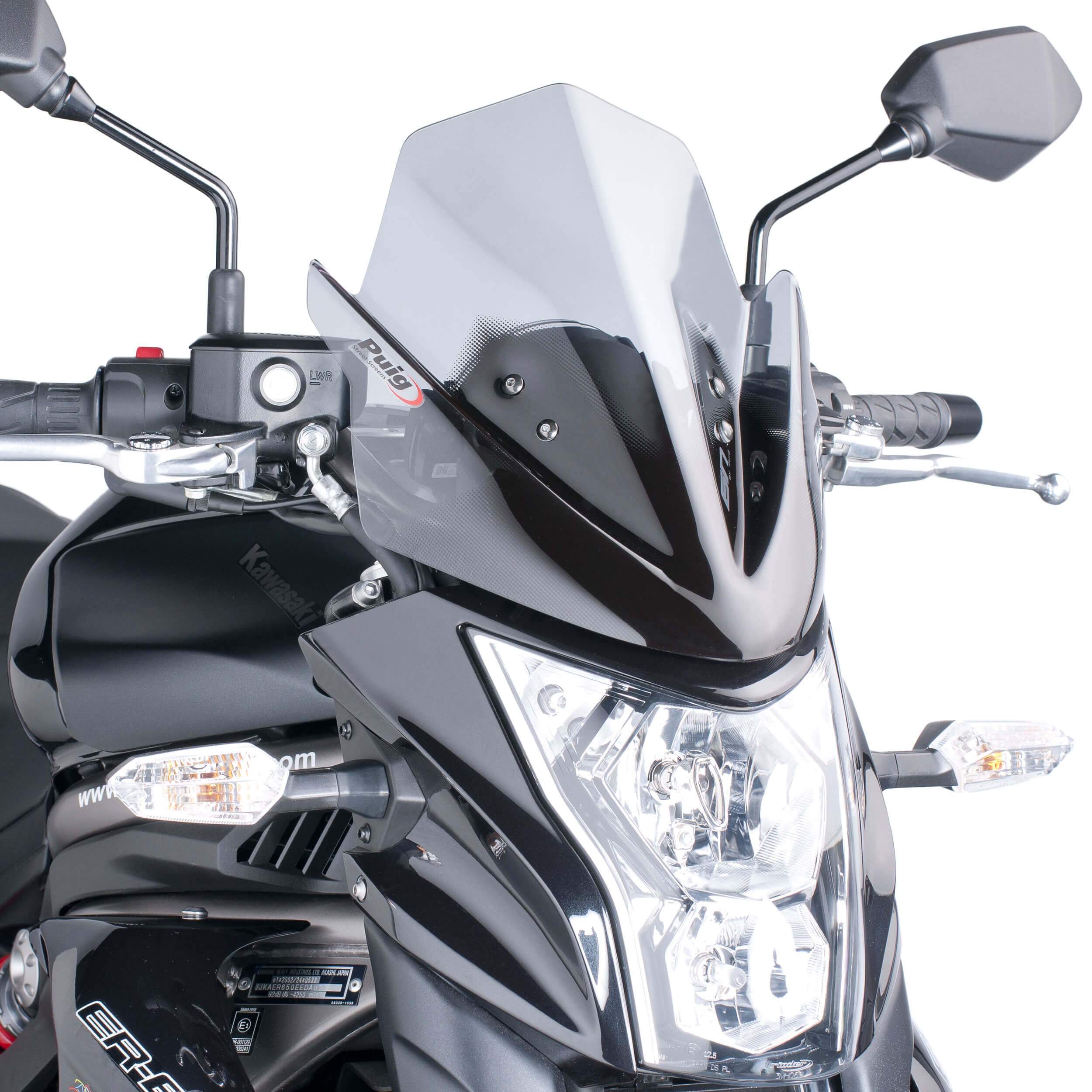 Puig Sport Screen | Light Smoke | Kawasaki ER-6N 2012>2016-Screens-Pyramid Motorcycle Accessories