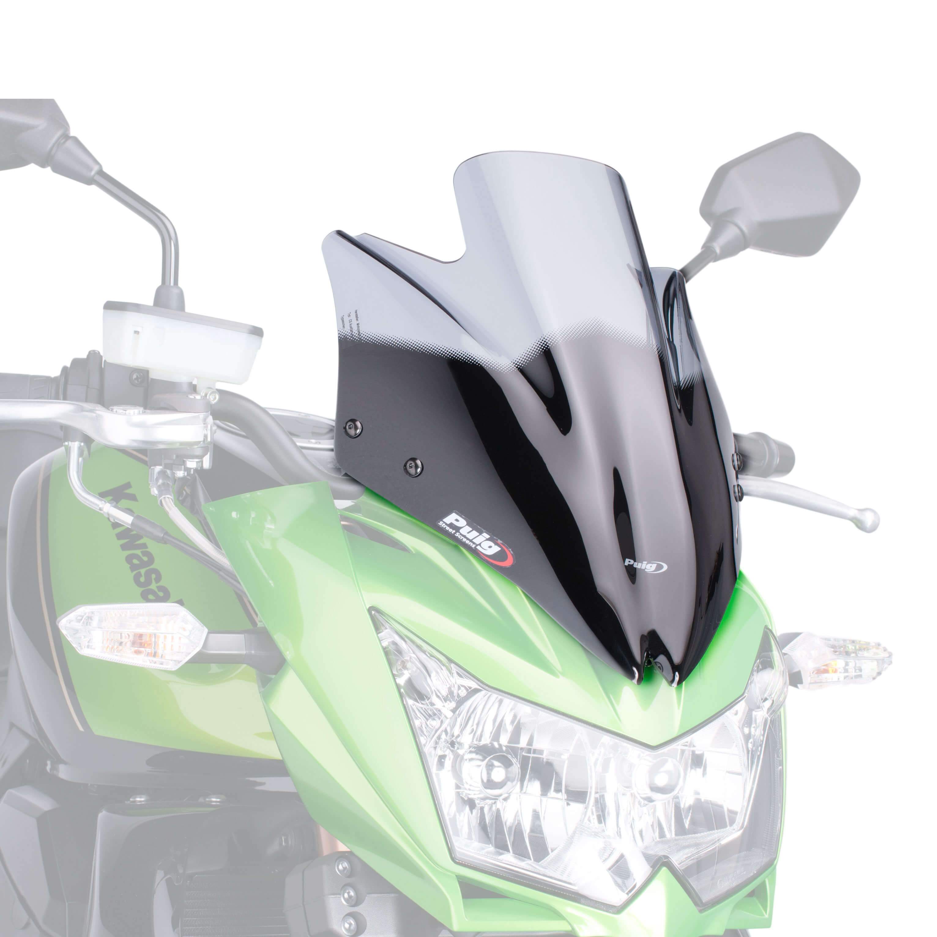 Puig Sport Screen | Light Smoke | Kawasaki Z 750 2007>2012-Screens-Pyramid Motorcycle Accessories