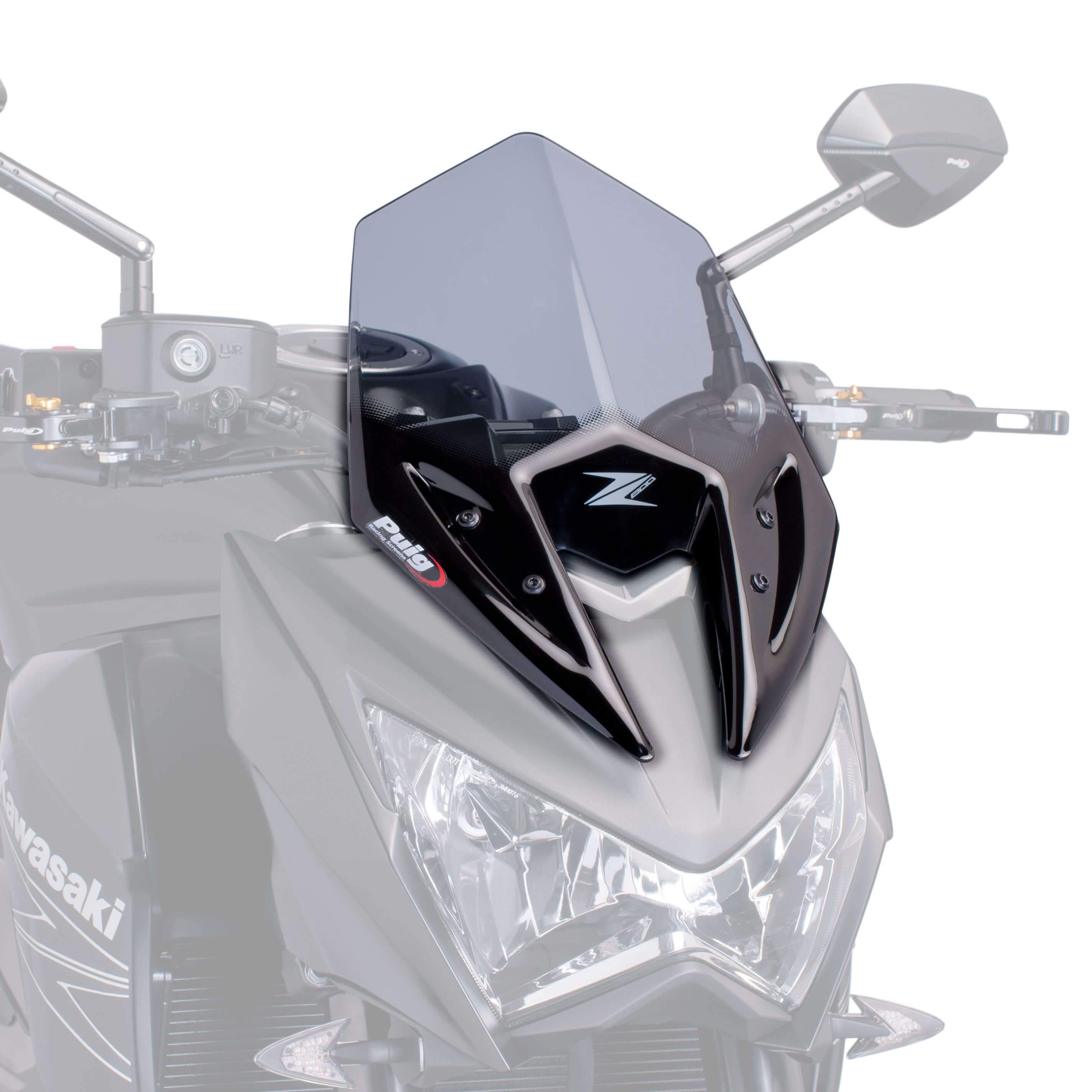 Puig Sport Screen | Light Smoke | Kawasaki Z 800 E 2013>2016-M6401H-Screens-Pyramid Motorcycle Accessories