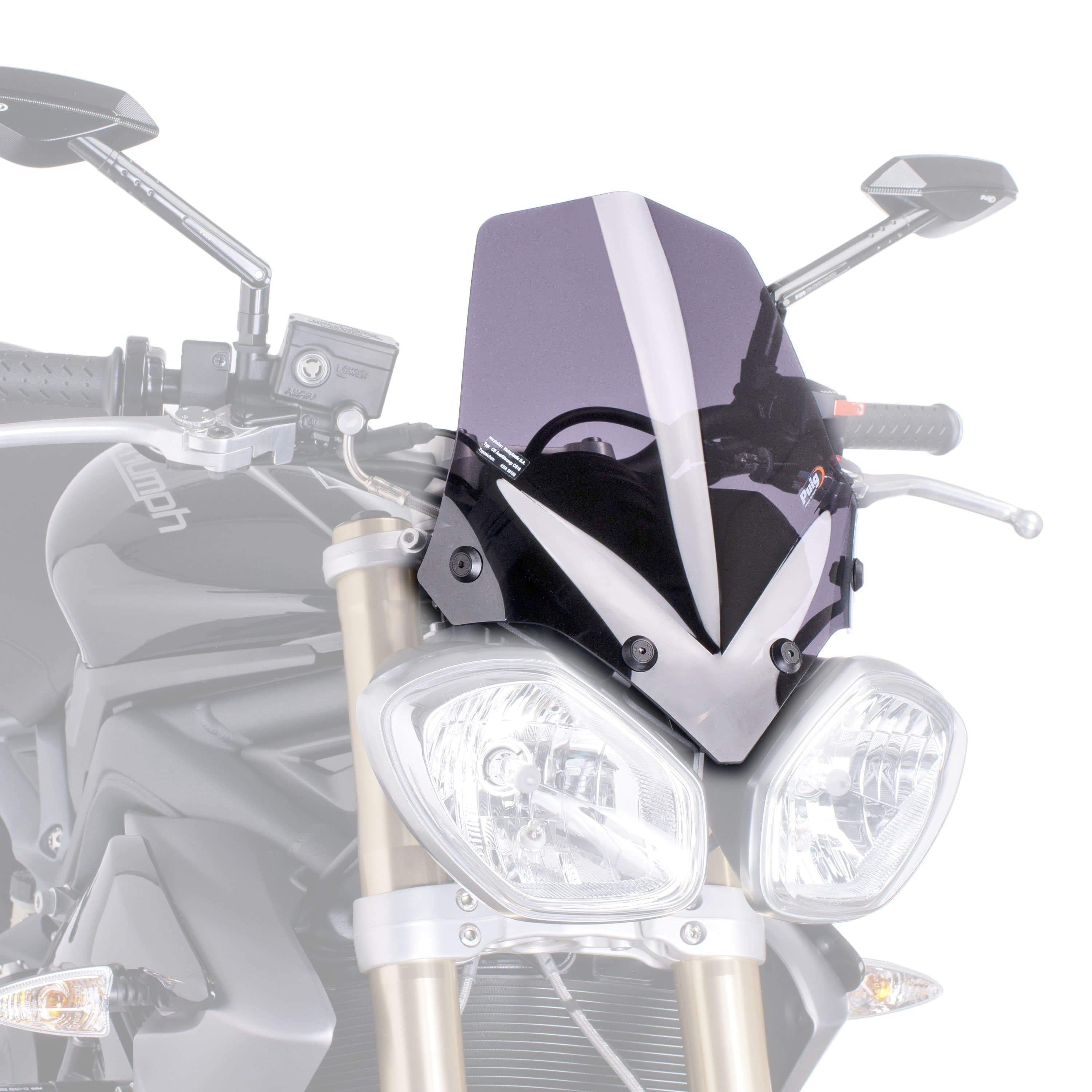 Puig Sport Screen | Light Smoke | Triumph Speed Triple 1050 R 2012>2015-M5658H-Screens-Pyramid Motorcycle Accessories