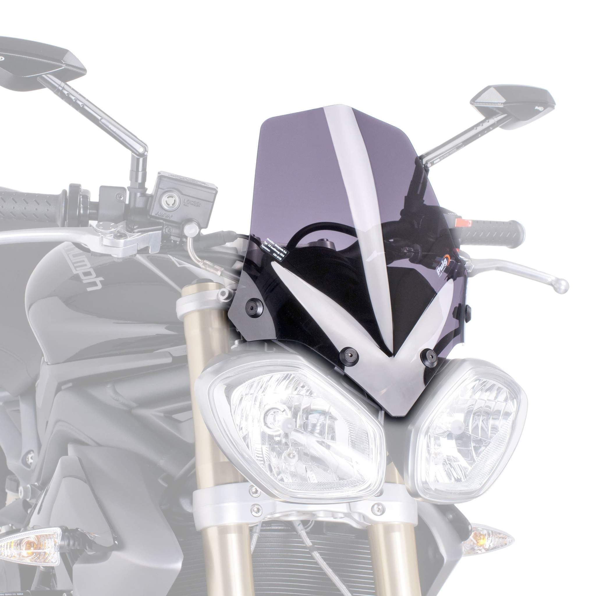 Puig Sport Screen | Light Smoke | Triumph Street Triple 675 2013>2016-M5658H-Screens-Pyramid Motorcycle Accessories