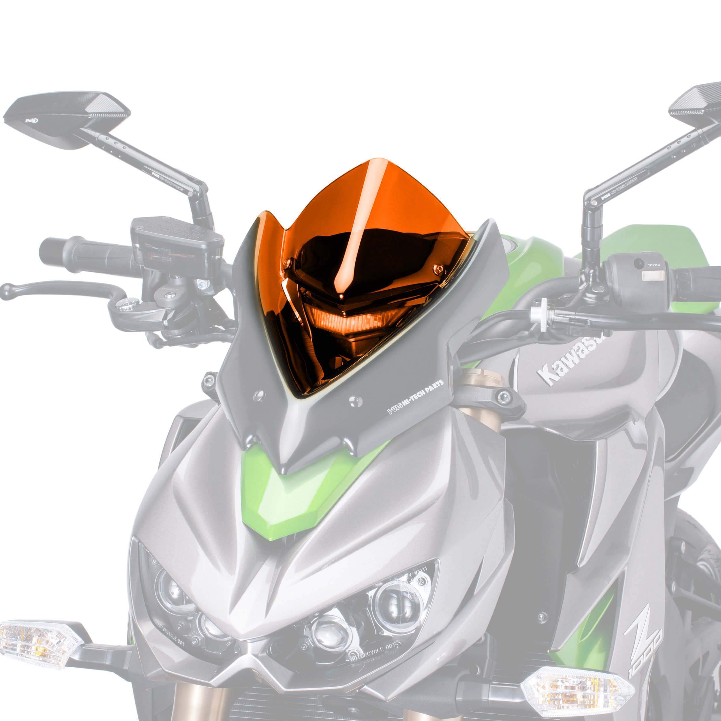 Puig Sport Screen | Orange | Kawasaki Z 1000 R 2017>Current -  Shop name
