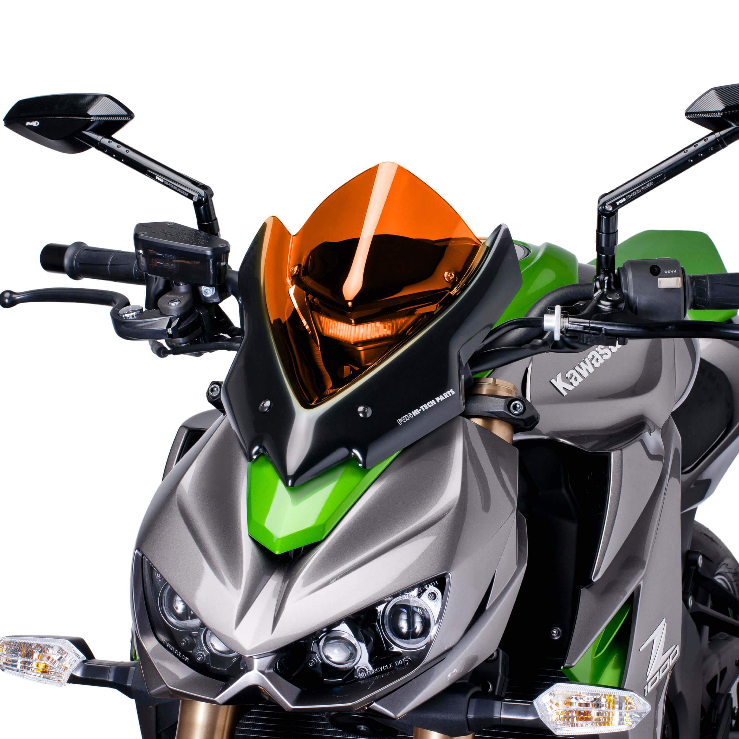 Puig Sport Screen | Orange | Kawasaki Z 1000 R 2017>Current -  Shop name