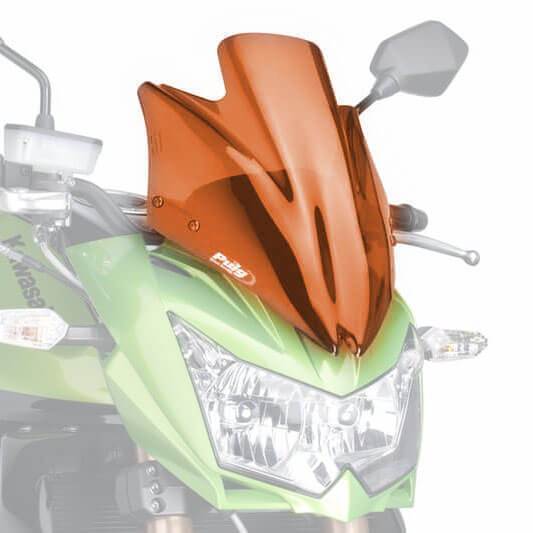 Puig Sport Screen | Orange | Kawasaki Z 750 2007>2012-Screens-Pyramid Motorcycle Accessories