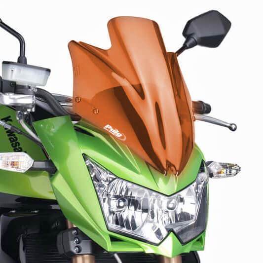 Puig Sport Screen | Orange | Kawasaki Z 750 2007>2012-Screens-Pyramid Motorcycle Accessories