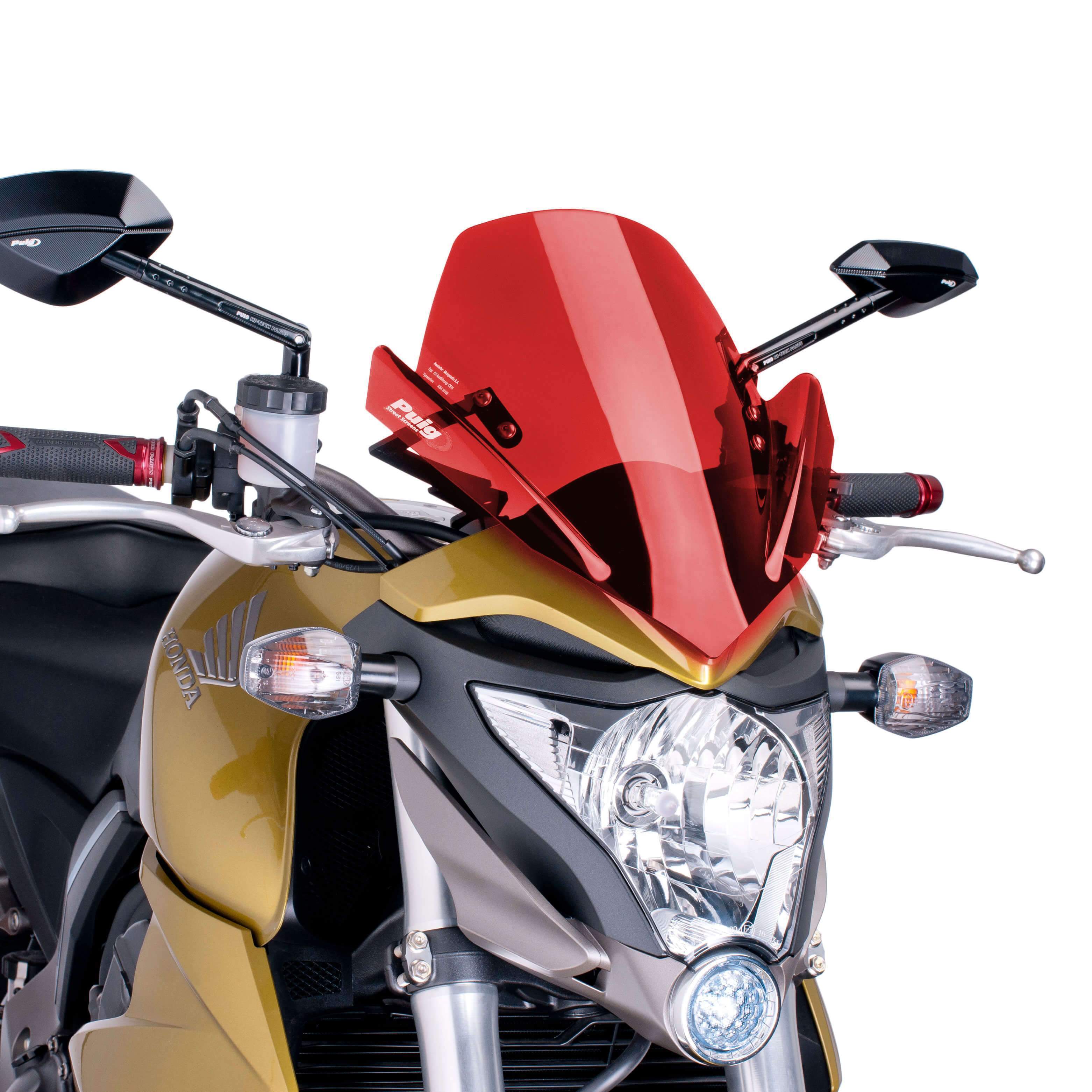 Puig Sport Screen | Red | Honda CB 1000 R 2011>2017-Screens-Pyramid Motorcycle Accessories