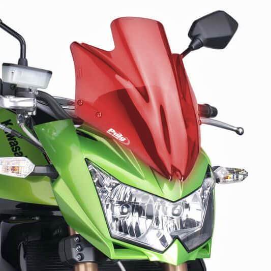 Puig Sport Screen | Red | Kawasaki Z 750 R 2011>2012-Screens-Pyramid Motorcycle Accessories
