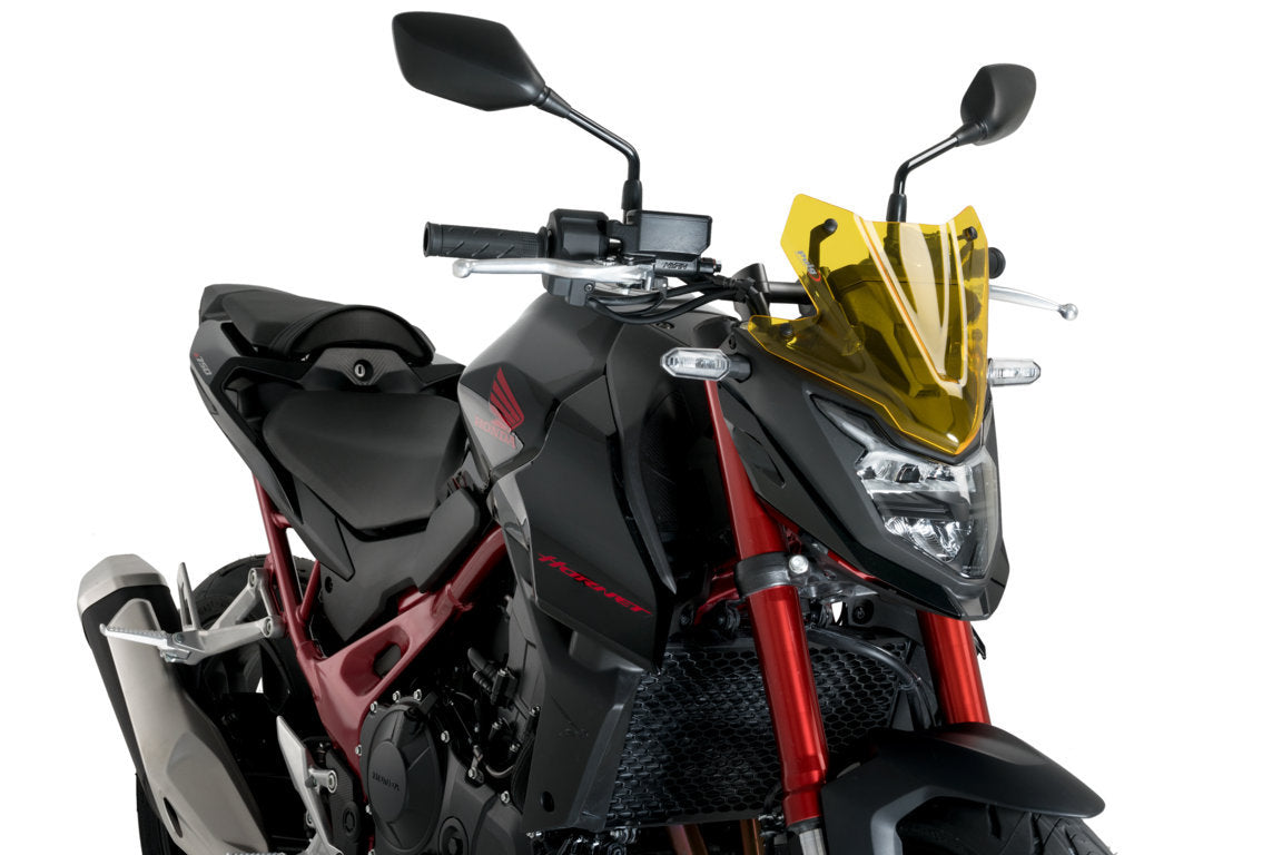 Puig Sport Screen | Yellow | Honda CB 750 Hornet 2023>Current-M21479G-Screens-Pyramid Motorcycle Accessories