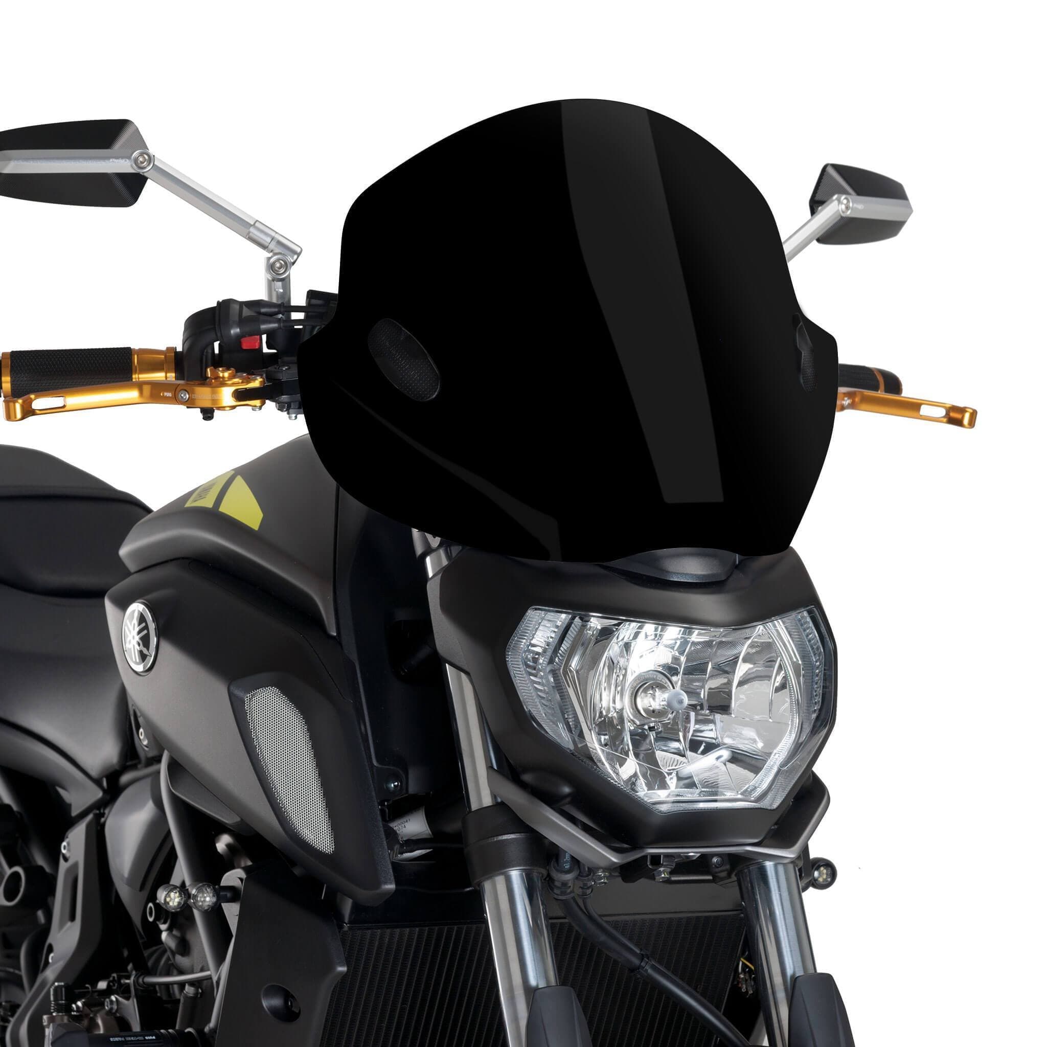 Puig Stream Screen | Black (Opaque) | Honda CB 900 F Hornet 2002>2005-Screens-Pyramid Motorcycle Accessories
