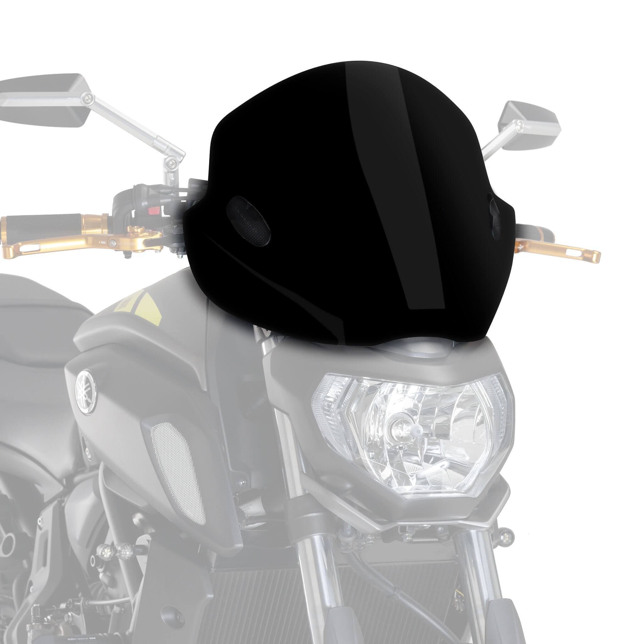 Puig Stream Screen | Black (Opaque) | Yamaha FZ8 2010>2016-Screens-Pyramid Motorcycle Accessories